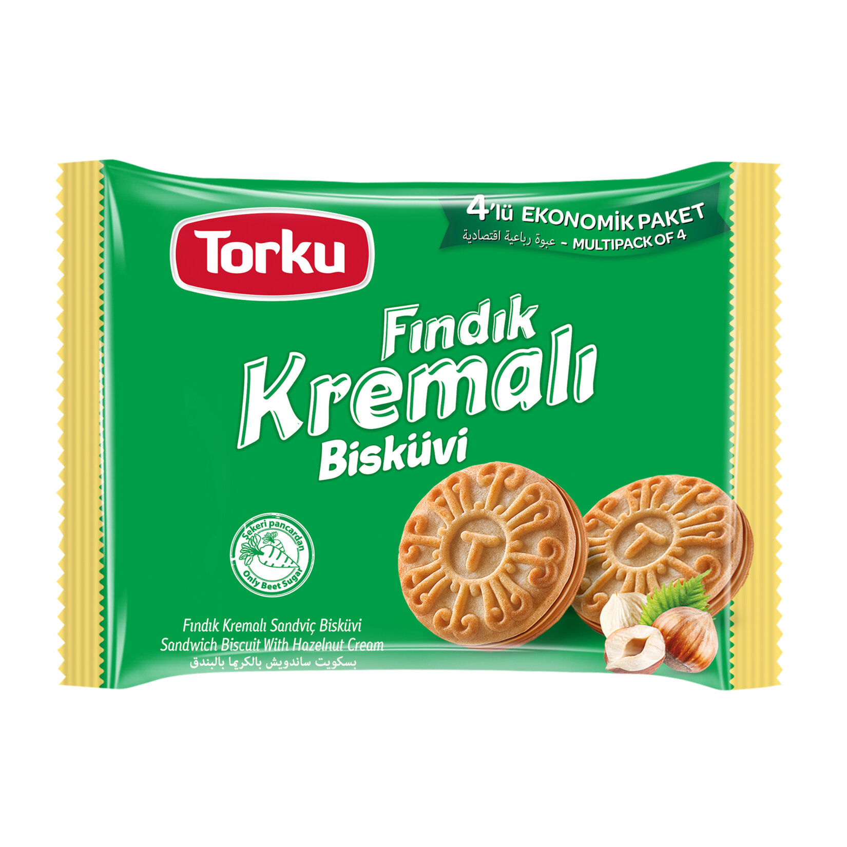 Torku Fındık Kremalı Bisküvi 4'lü Ekonomik Paket 244 G