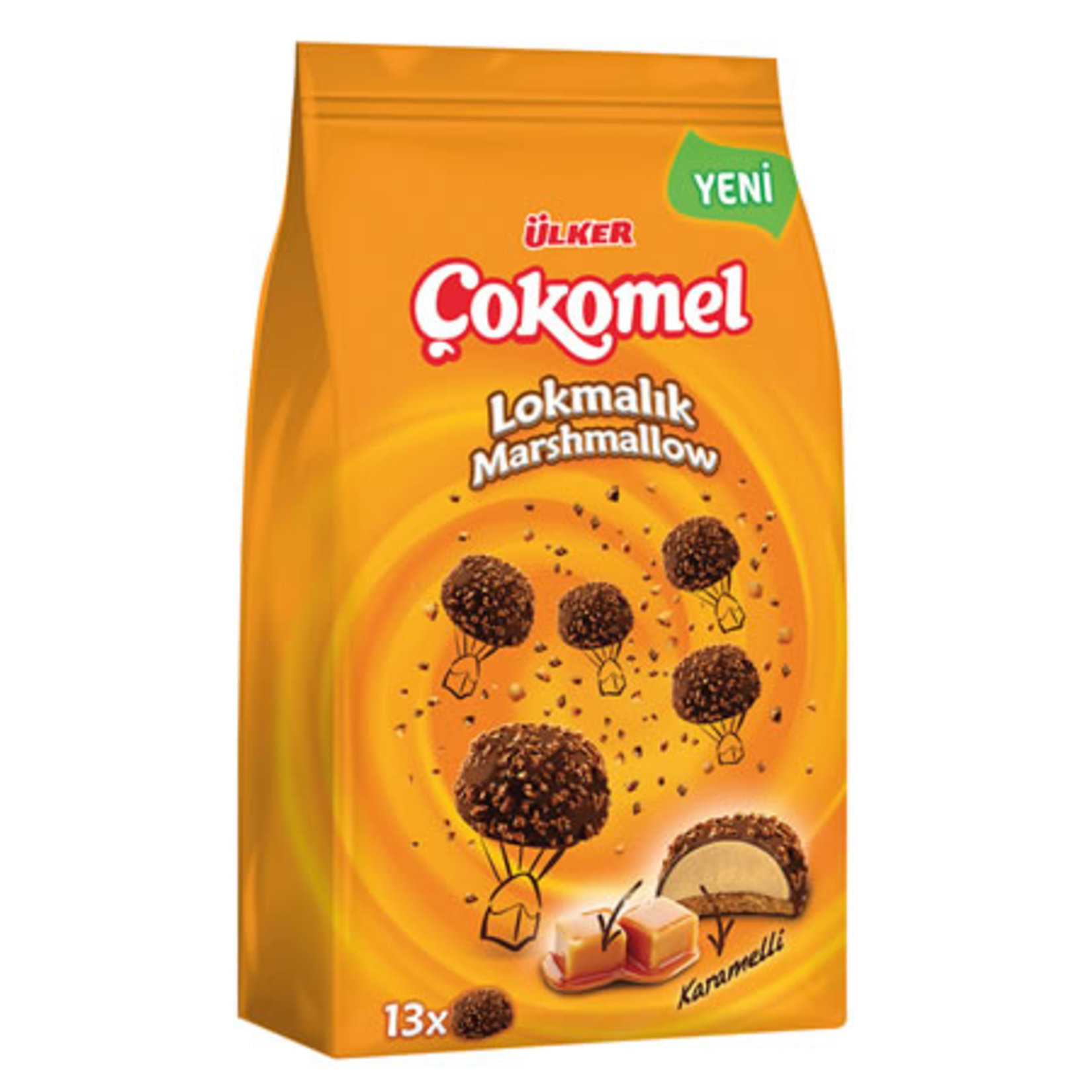 Ülker Çokomel Lokmalık Marshmallow Karamelli 91 G