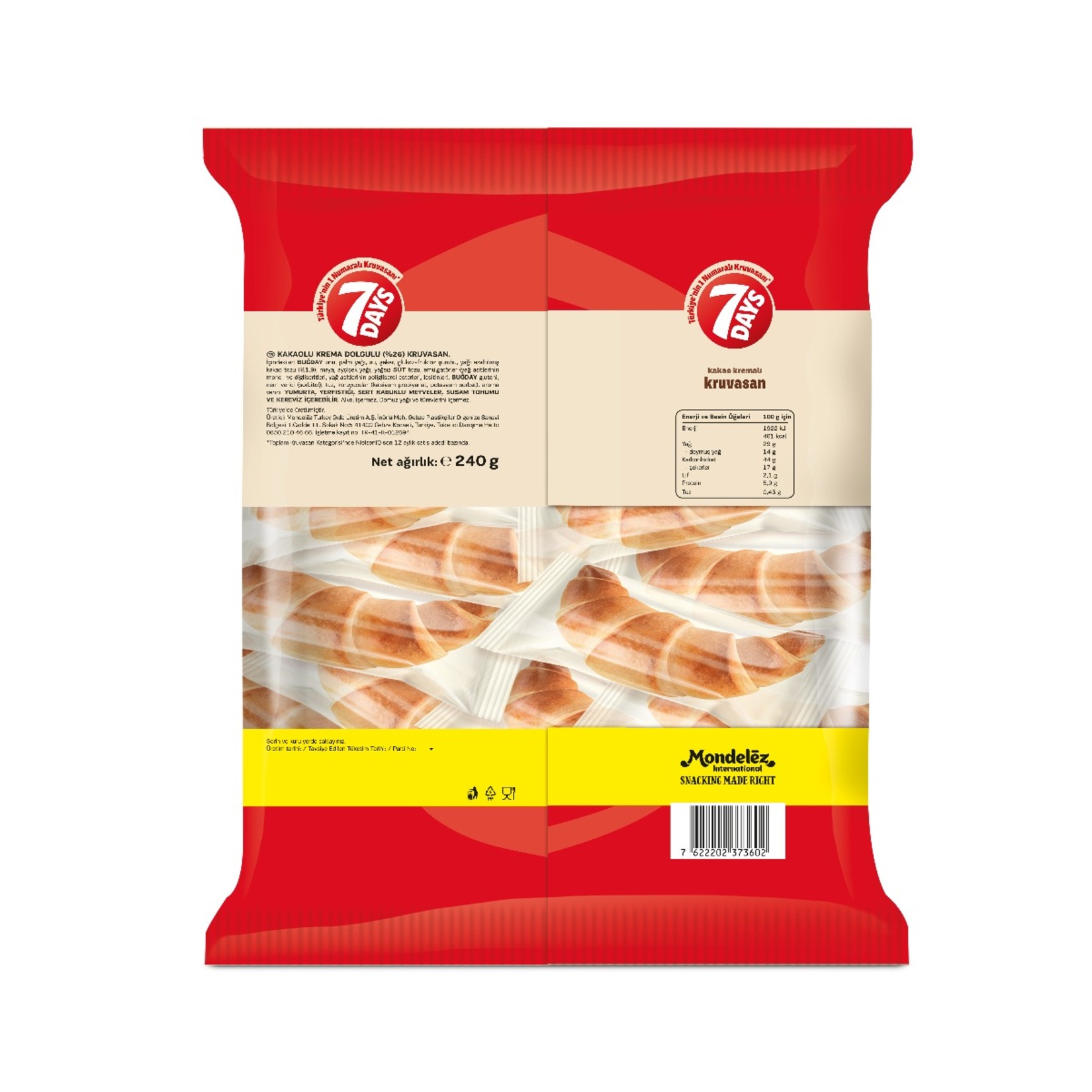 Sevendays Kakaolu Kruvasan 8 x 30 G - Görsel 2