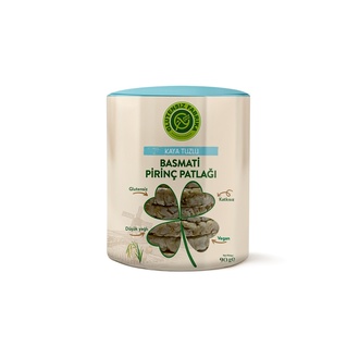 Glutensiz Fabrika Kaya Tuzlu Basmati Pirinç Patlağı 90 g
