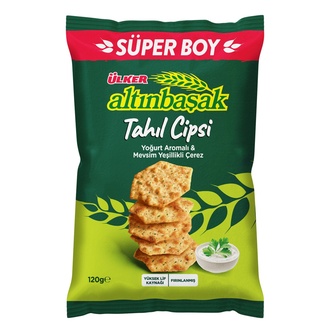 Ülker Altınbaşak Yoğurtlu & Mevsim Yeşillikli Tahıl Cipsi 120 G