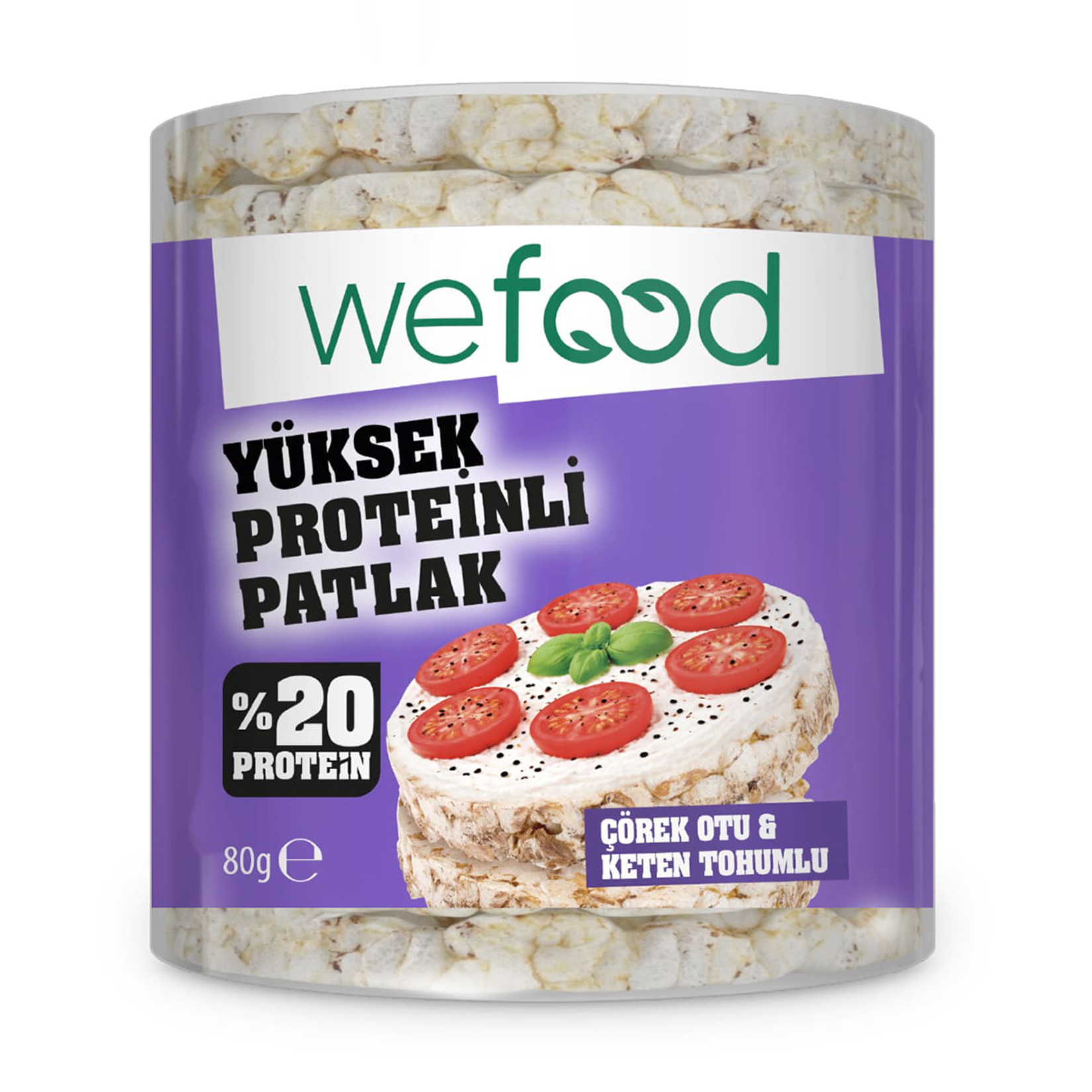Wefood Çörek Otlu Protein Patlak 80 G