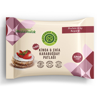 Glutensiz Fabrika Kinoa ve Chia Karabuğday Patlağı 24 g