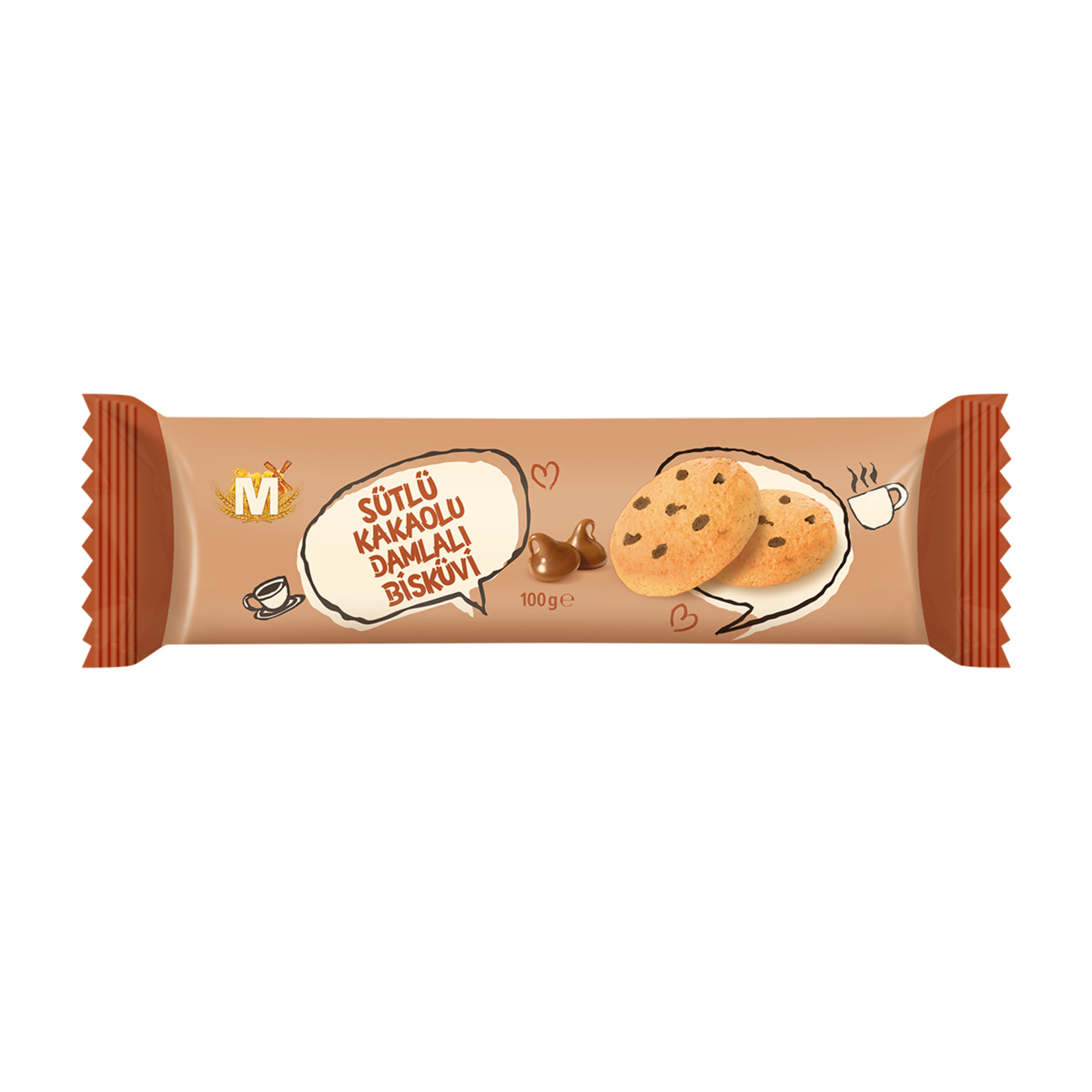 Migros Sütlü Kakaolu Damlalı Bisküvi 100 G