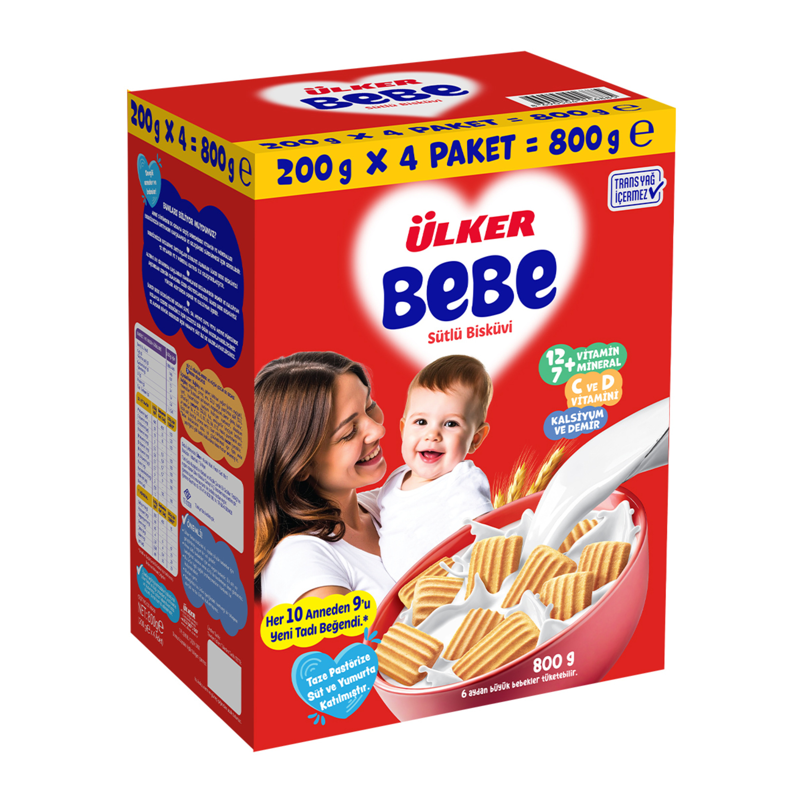 Ülker Bebe Sütlü Bisküvi 800 G