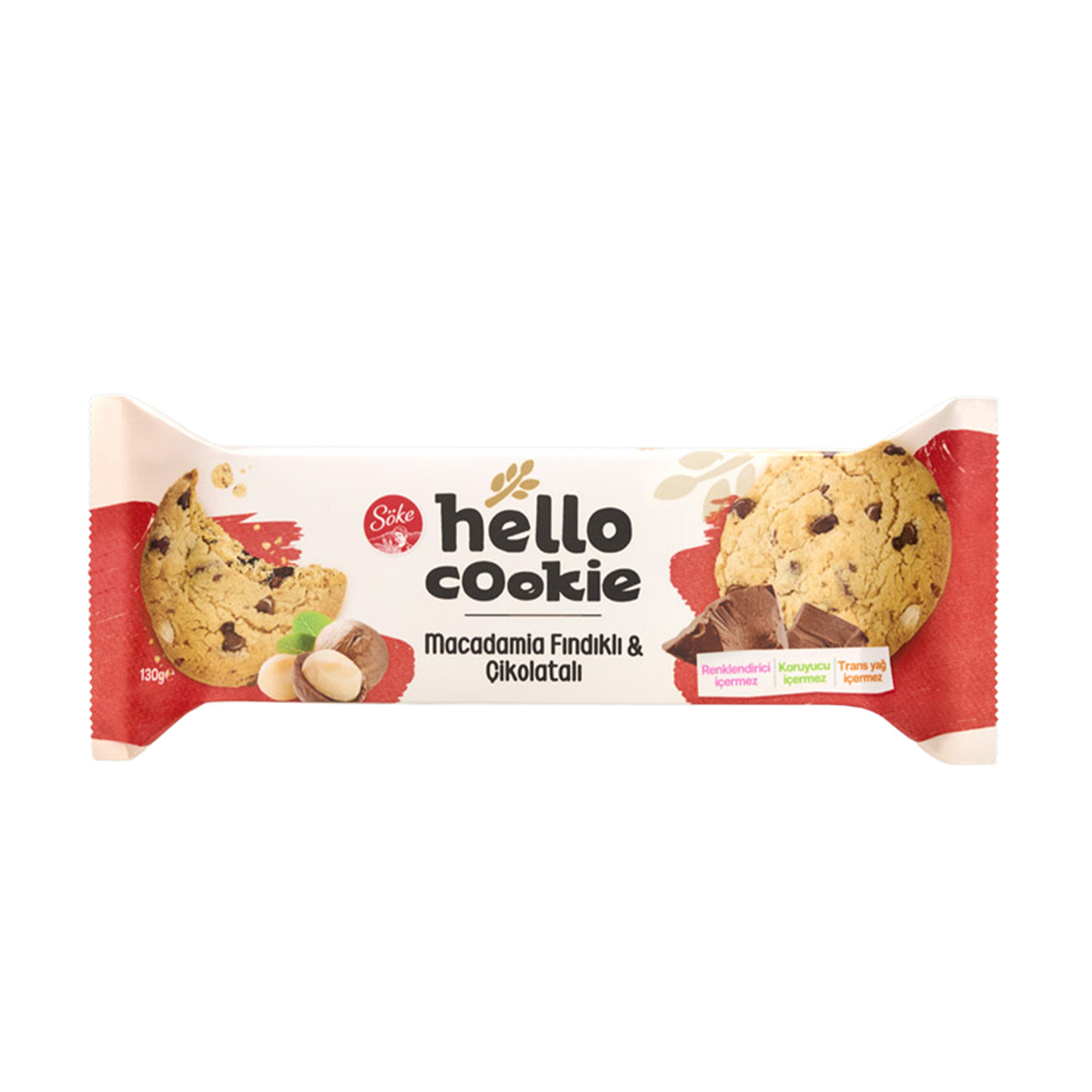 Söke Hello Cookie Macadamia Fındıklı Çikolatalı 130 G