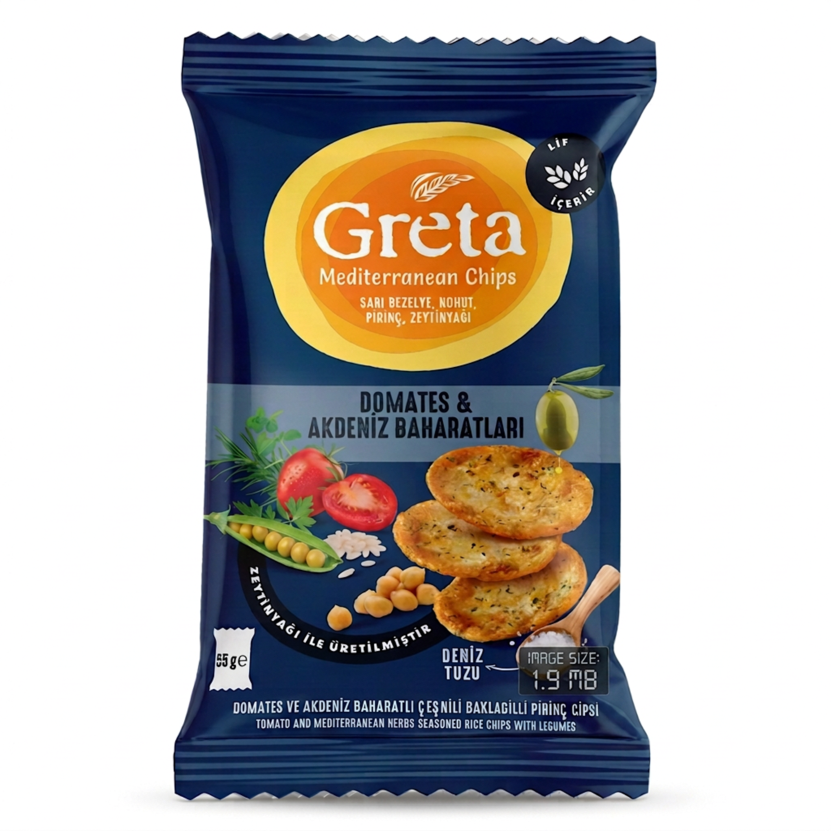Greta Sebzeli Cips Domates ve Akdeniz Baharatları 55 G