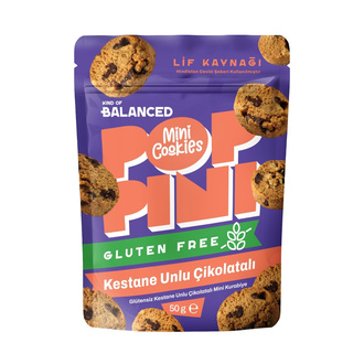 Kind Of Balanced Glutensiz Kestane Unlu Çikolatalı Mini Kurabiye 50 g