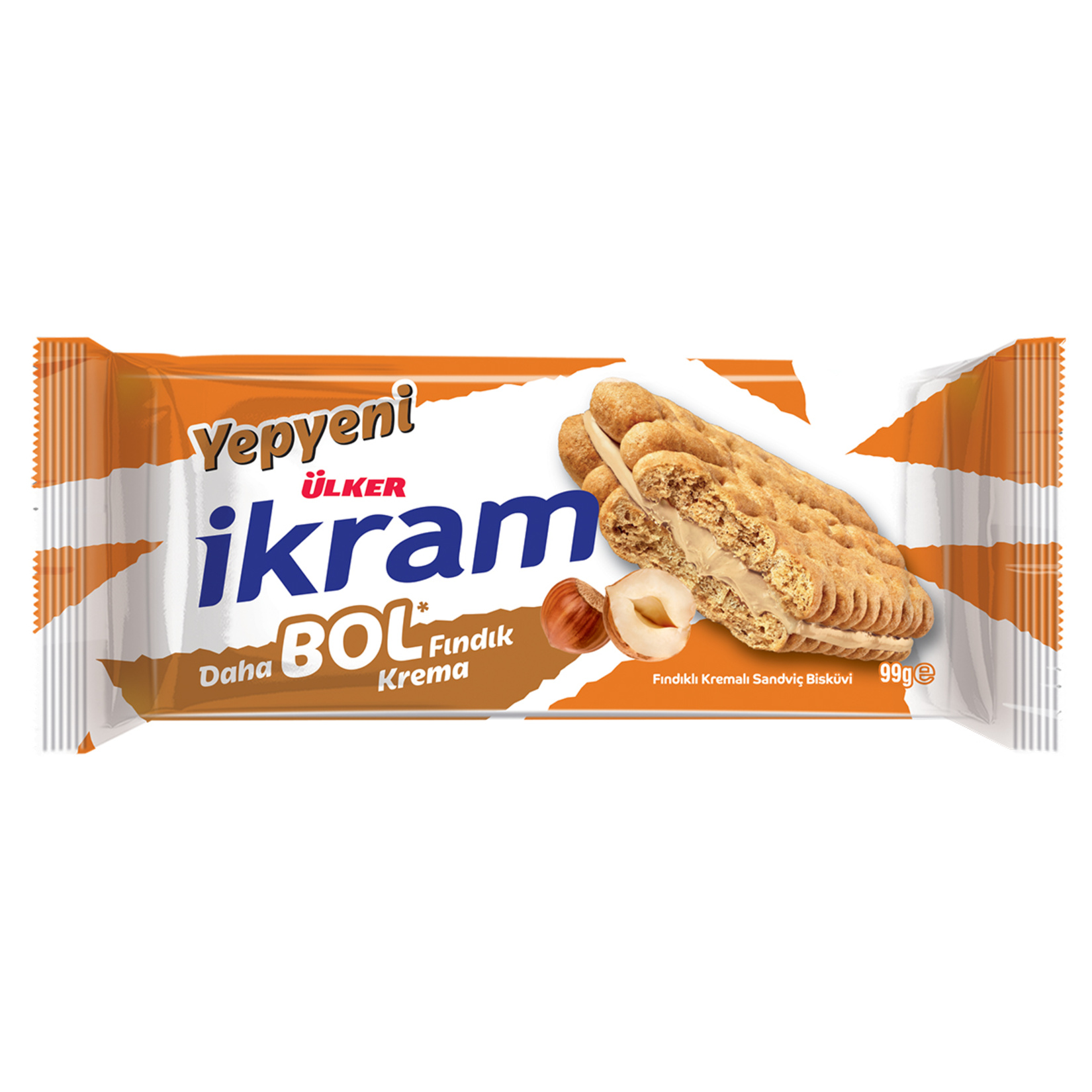 Ülker İkram Fındık Kremalı Sandviç Bisküvi 99 G