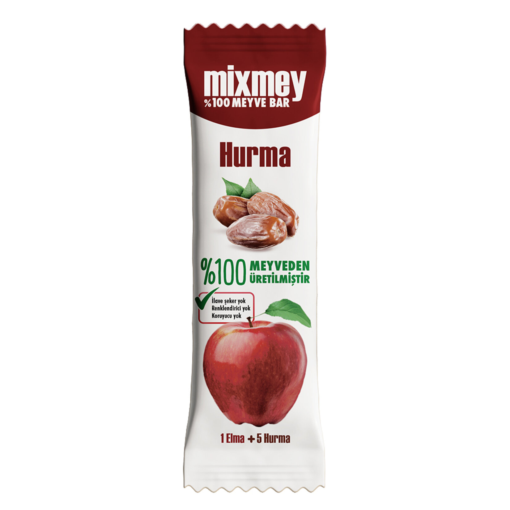 Mixmey %100 Meyve Hurmalı Meyve Bar 20G