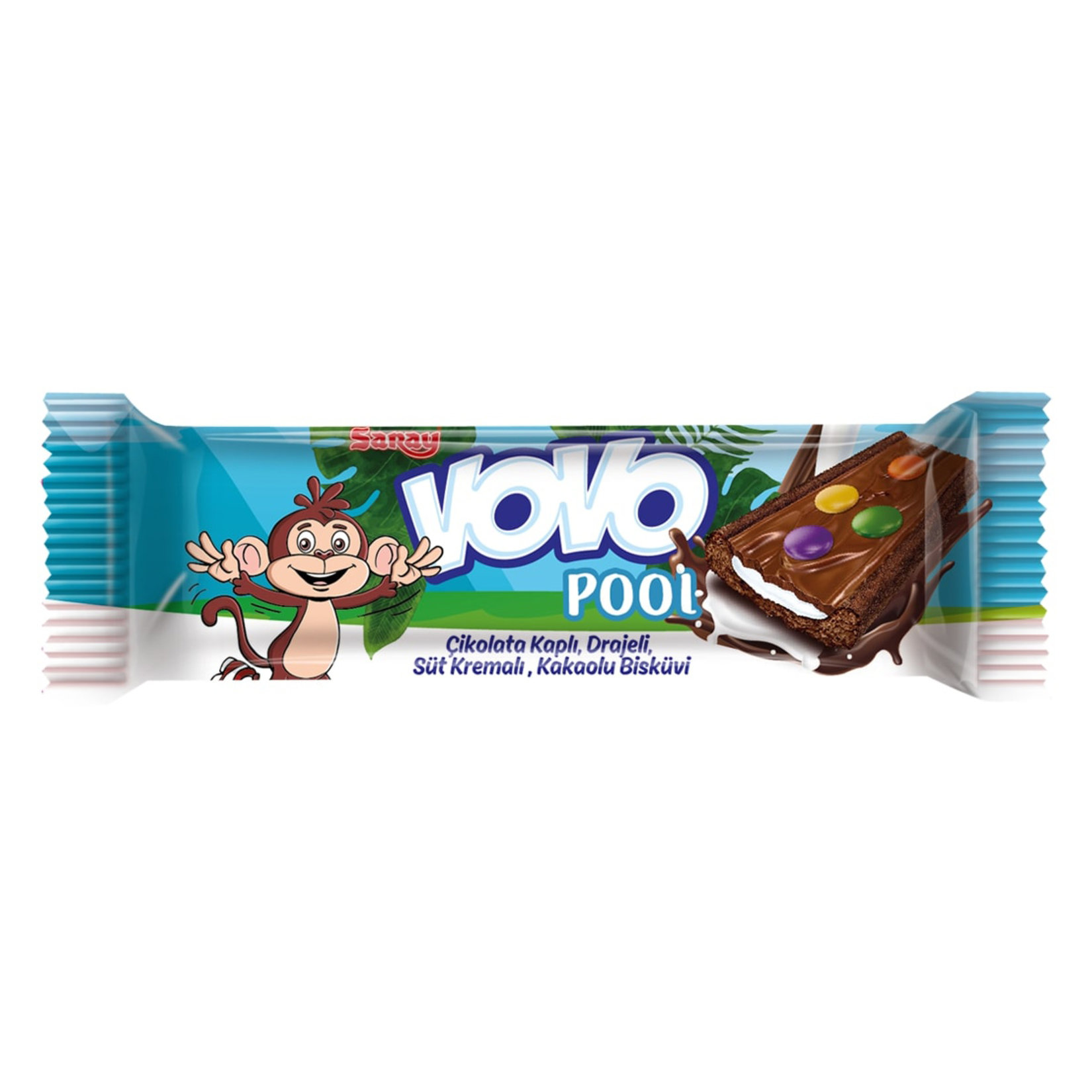 Saray Vovo Pool Çik Kaplı Drajeli Bisküvi 25G