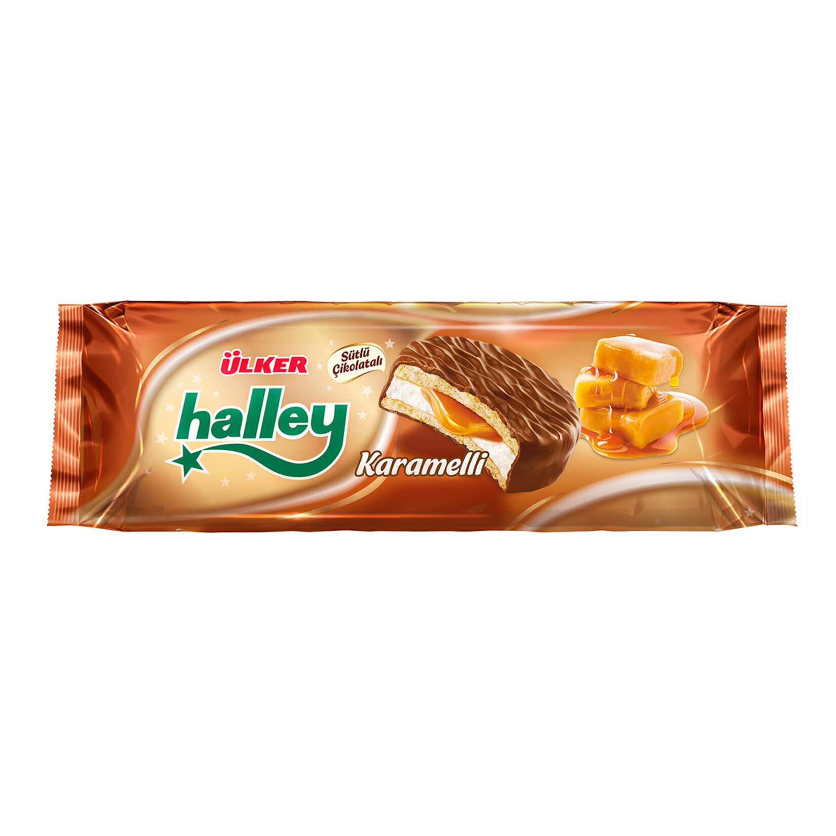 Ülker Halley Karamel Ve Çikolatalı Sandviç Bisküvi 236 G