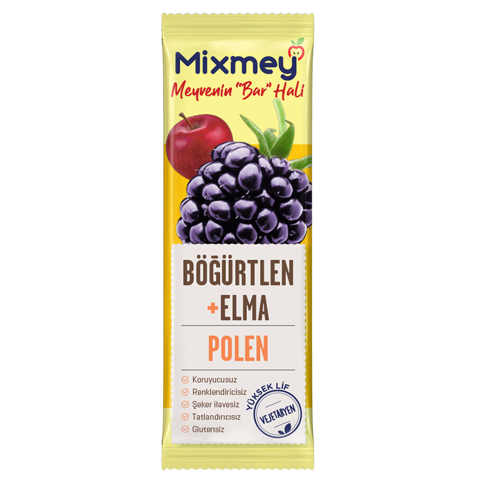Mixmey Bee Elma Böğürtlen Polen Meyve Barı 25 G