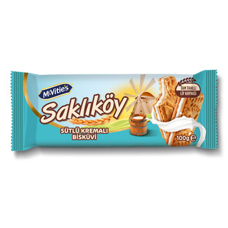 Saklıköy Sütlü Kremalı Yulaflı Bisküvi 100 g