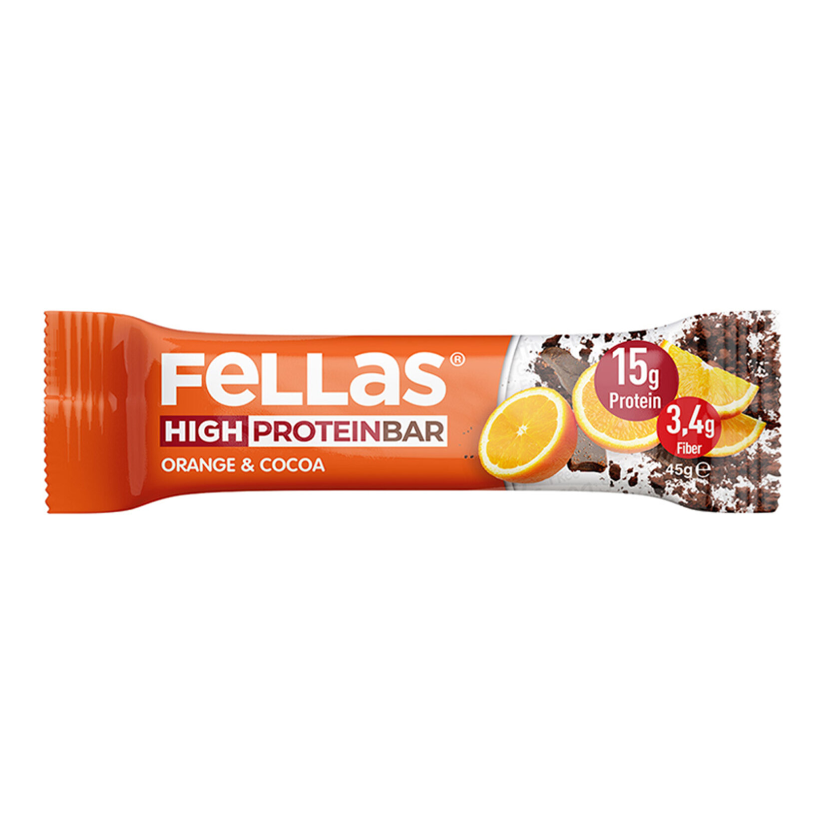 Fellas Yüksek Protein Bar - Portakal 45 G - Görsel 1