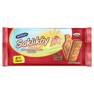 Saklıköy Sade Çikolata Kremalı 4 x 100 g