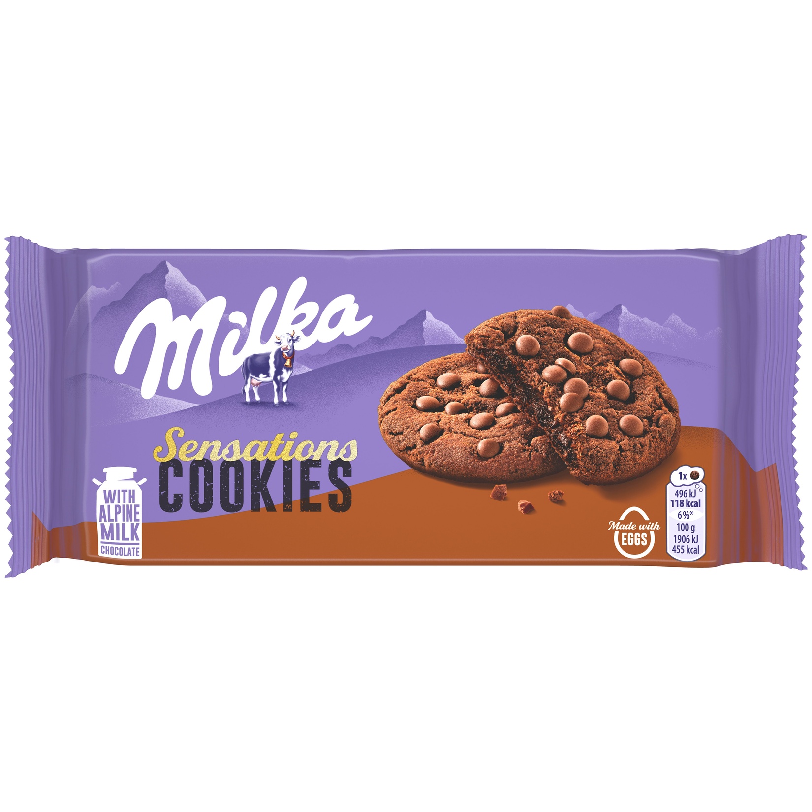 Milka Sensations Çikolata Parçacıklı Kakaolu Bisküvi 156 G