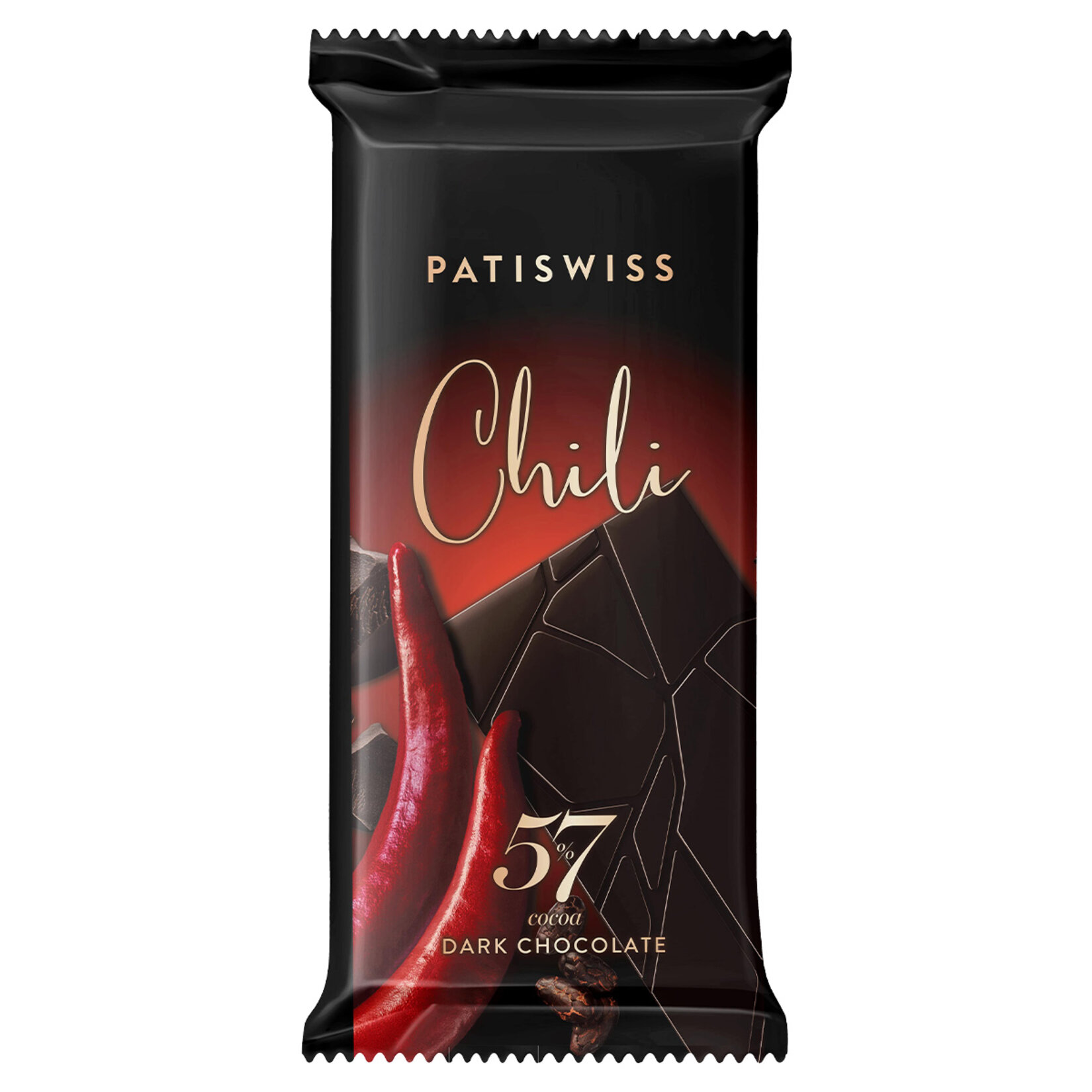 Patiswiss Kırmızı Acı Biberli Bitter Noir Çikolata 100 G