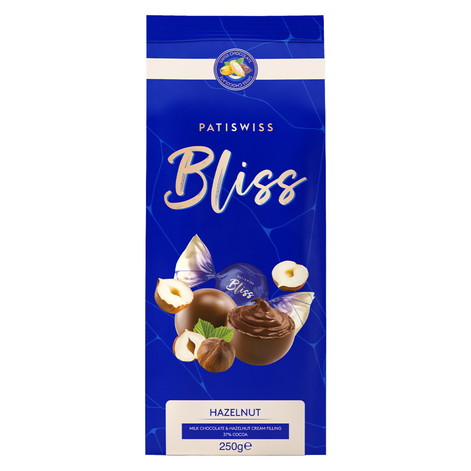 Patiswiss Bliss Fındık Dolgulu Sütlü Çikolata Trüf 250 G