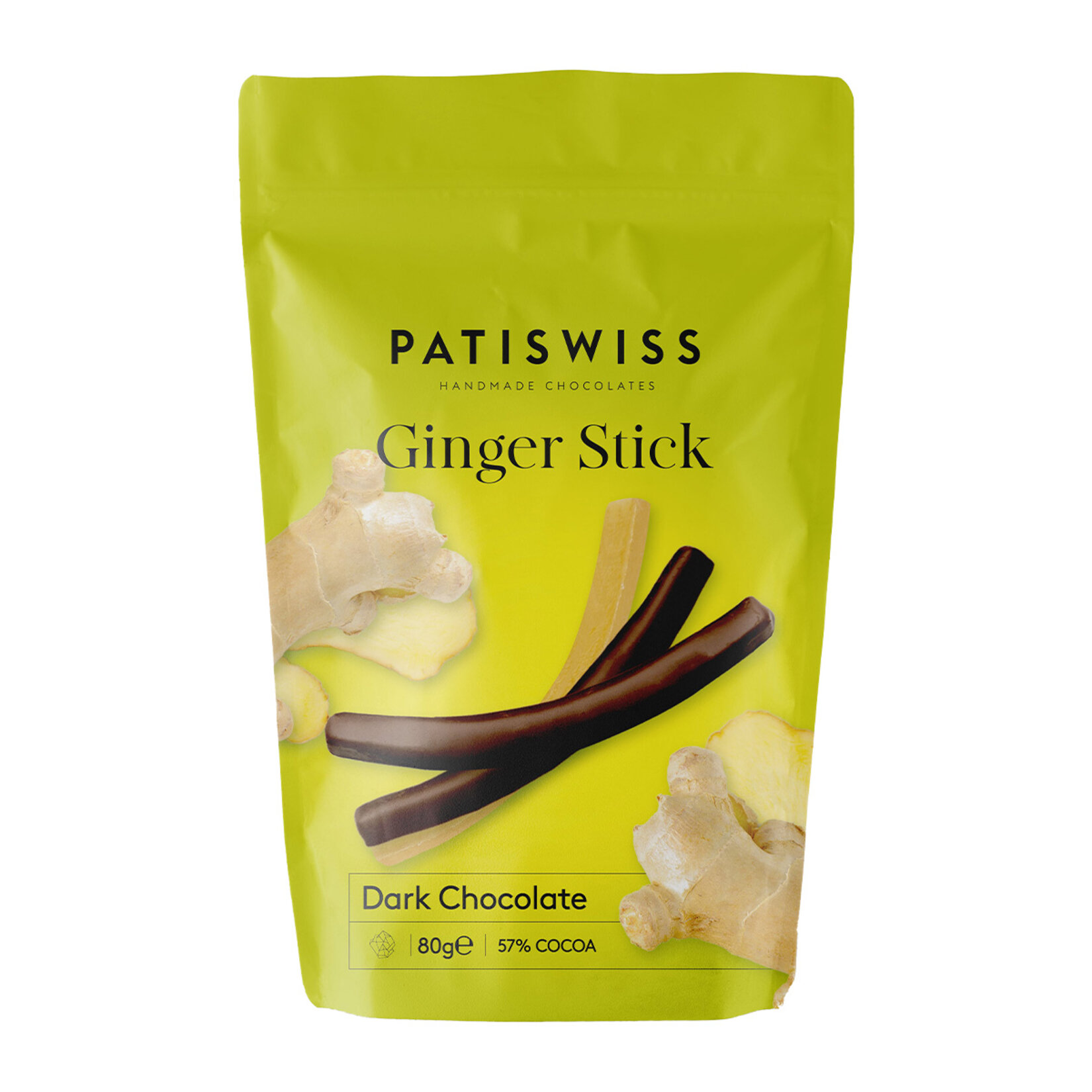 Patiswiss Bitter Çikolata Kaplı Zencefil Çubuğu 80 G - Görsel 1