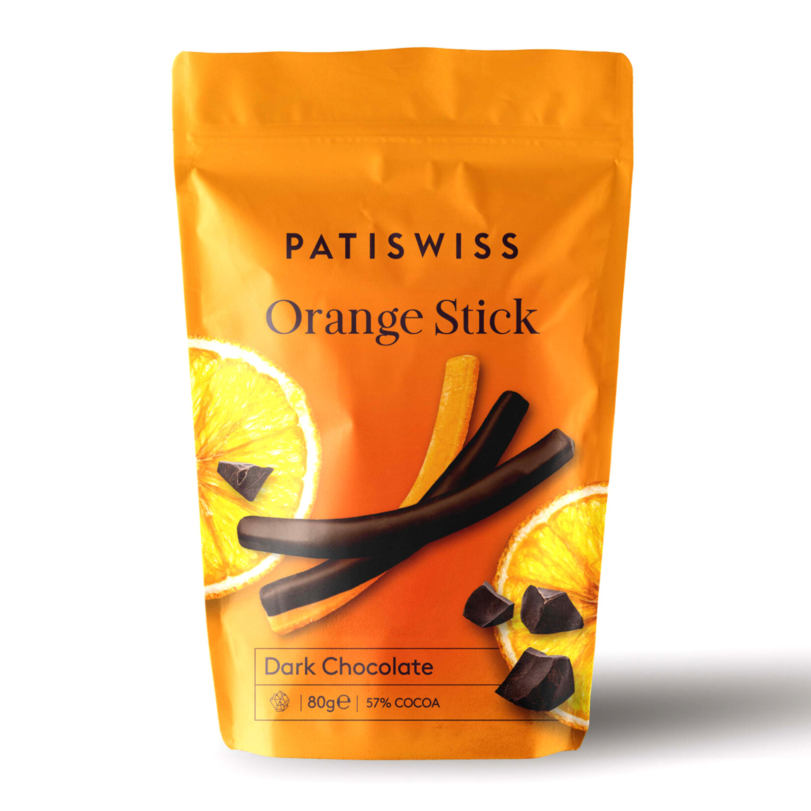 Patiswiss Bitter Çikolata Kaplı Portakal Çubuğu 80 G - Görsel 1