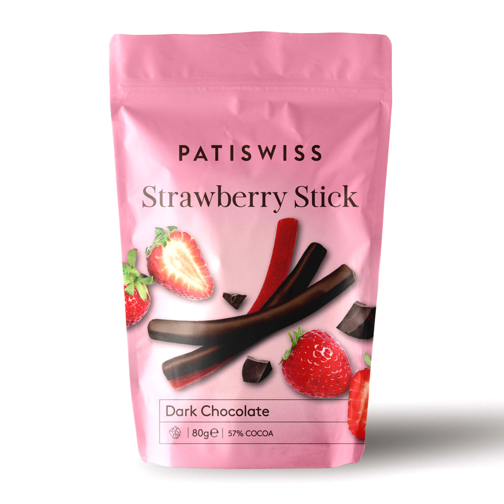 Patiswiss Bitter Çikolata Kaplı Çilek Çubuğu 80 G - Görsel 1