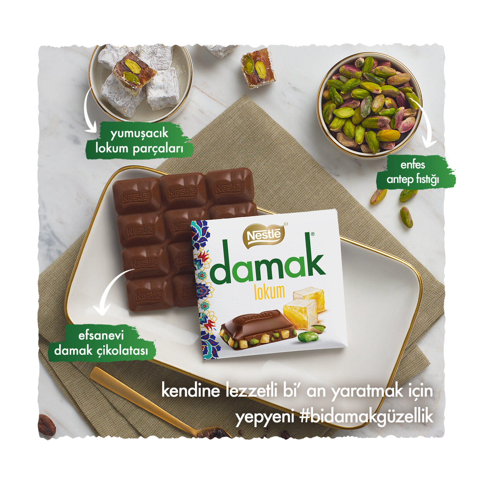 Nestle Damak Lokum Çikolata 60 G - Görsel 2