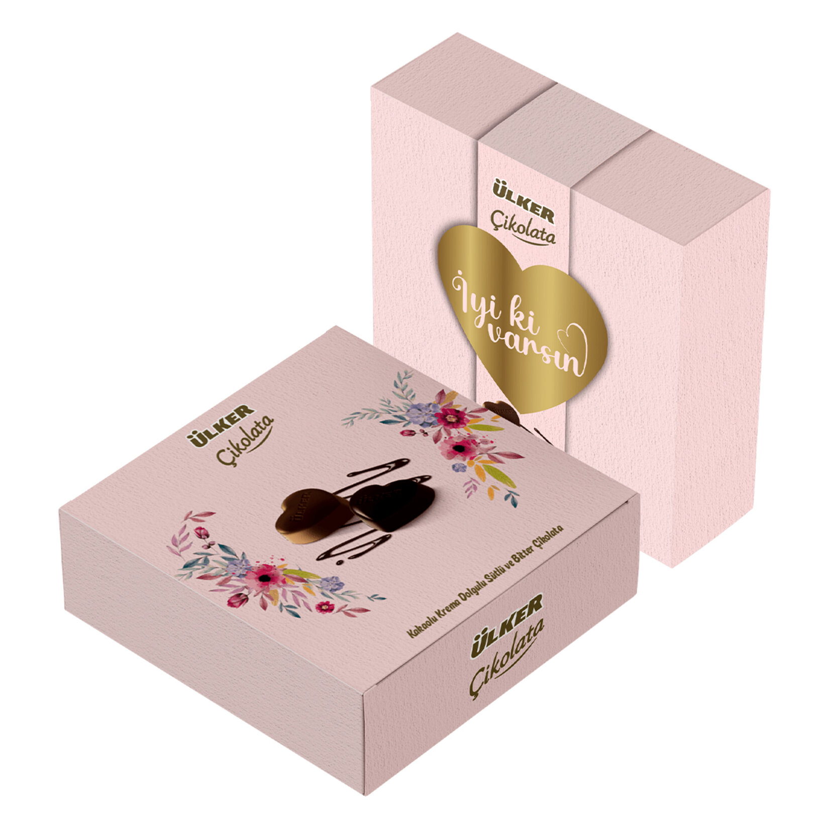 Ülker Kakao Krema Dolgulu Sütlü  Bitter Kaplı Kutu Çikolata 123 G