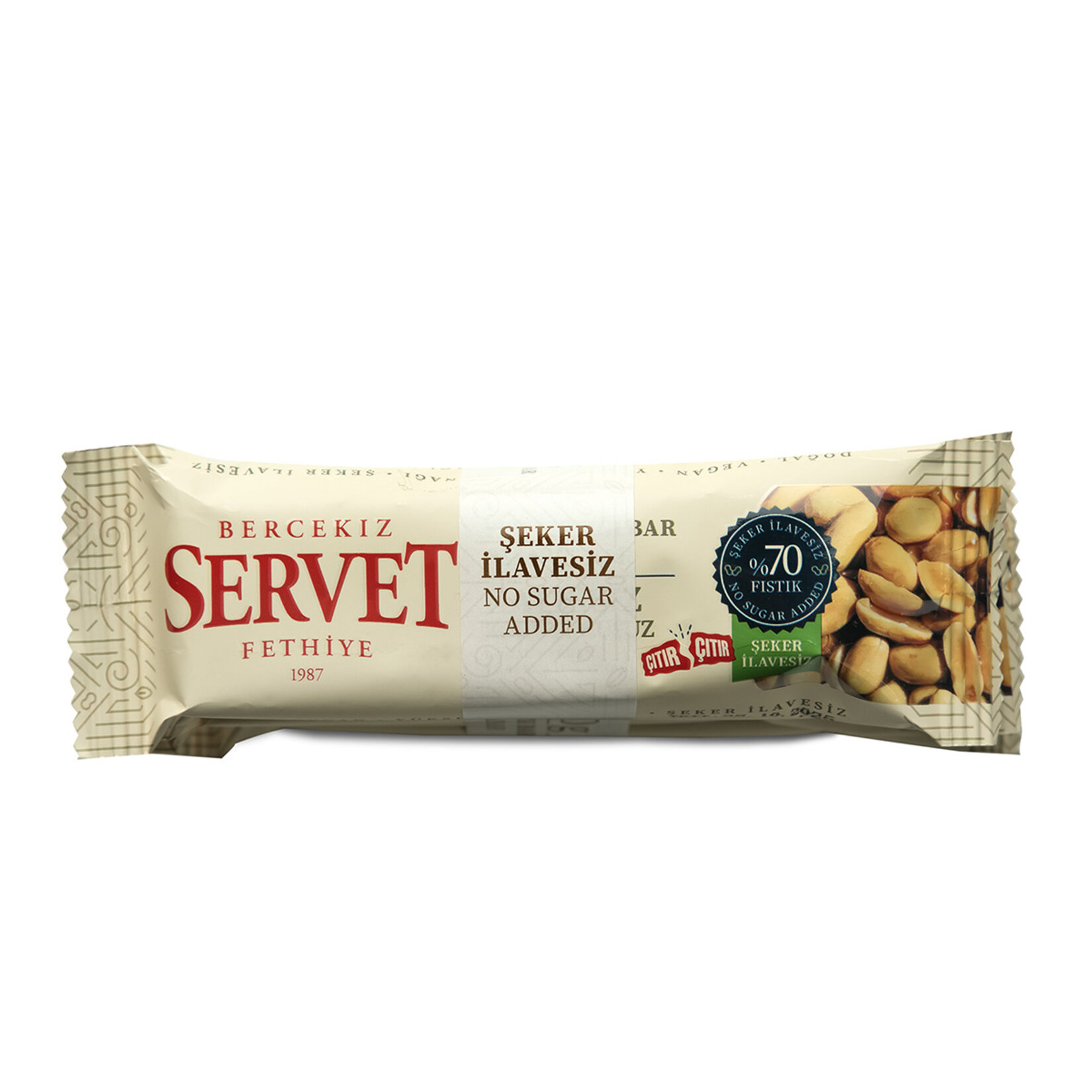 Servet Şekerleme Yer Fıstıklı Krokan Bar 6 x 20 G