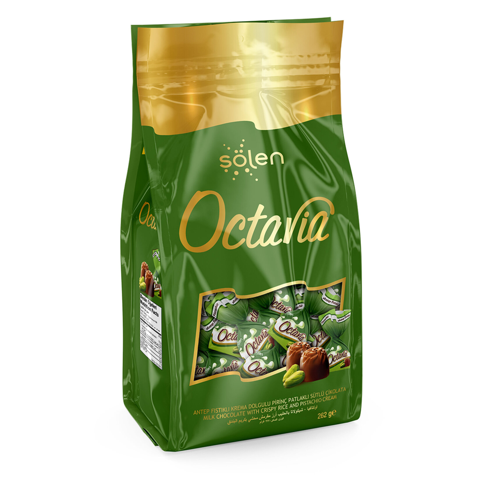 Şölen Octavia Fıstık Kremalı Sütlü Çikolata 262 G
