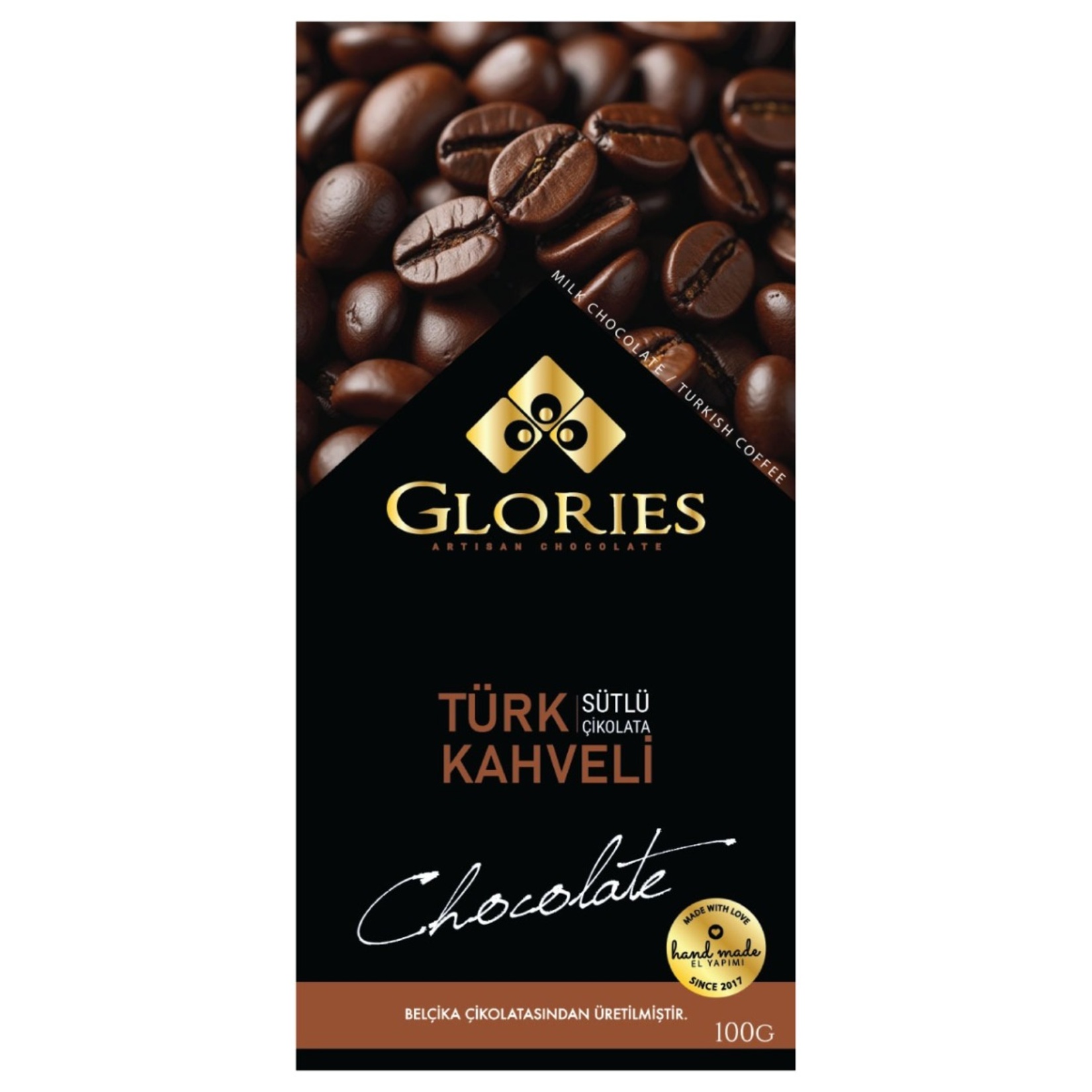 Glories % 35 Kakao Türk Kahve Sütlü Çikolata 100 G - Görsel 1