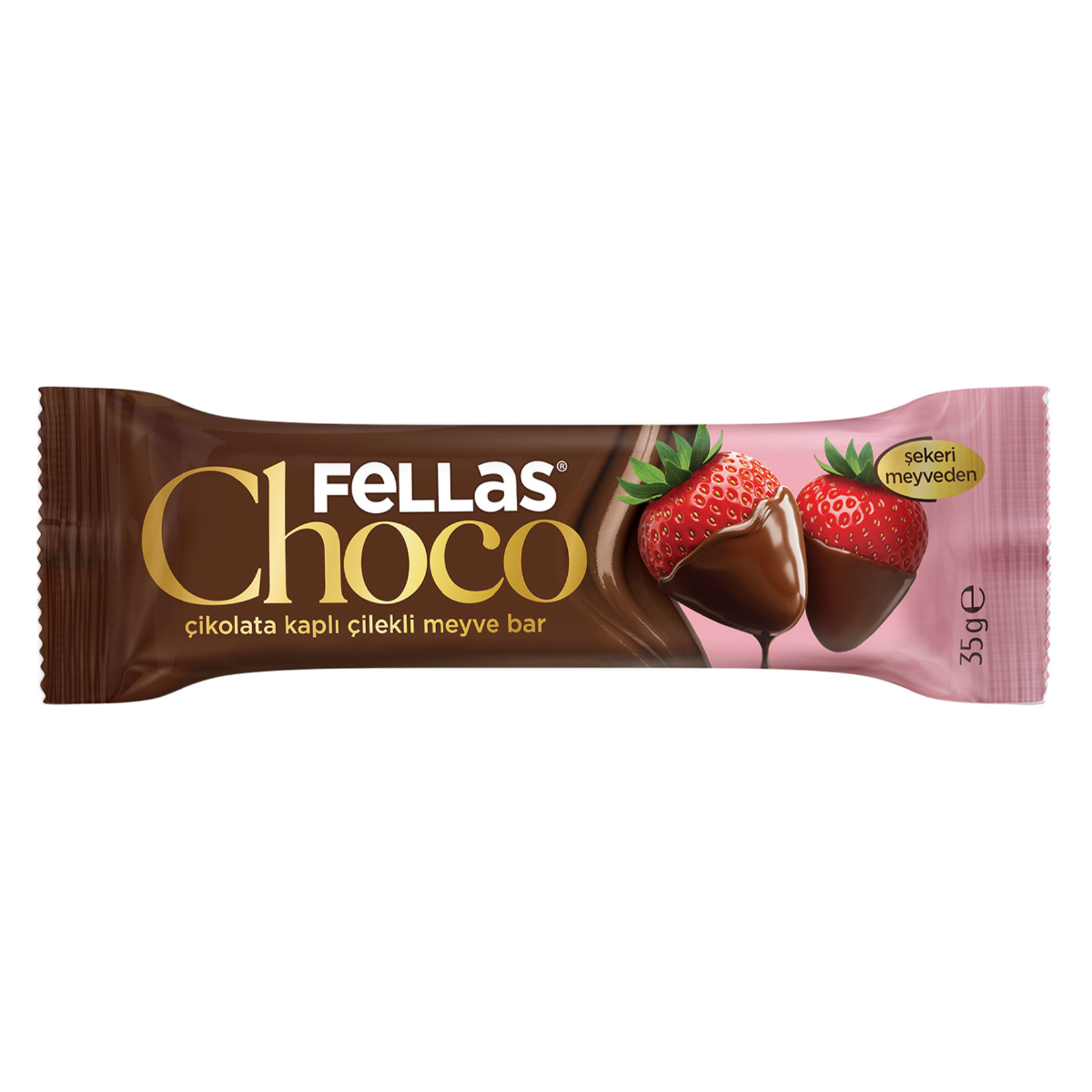 Fellas Çilekli Çikolata Kaplı Meyve Bar 35 G