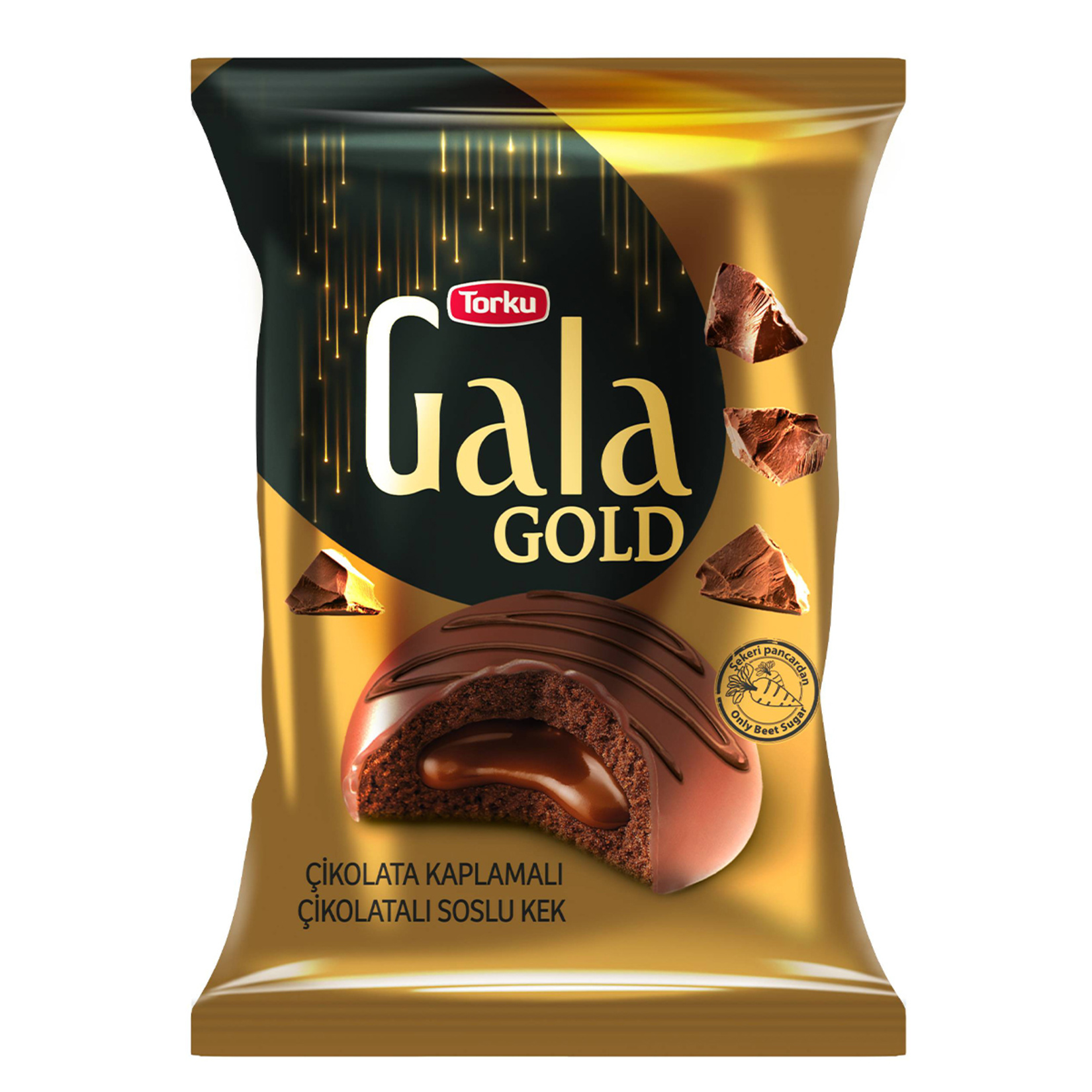 Torku Gala Gold Çikolata Kaplamalı Çikolata Soslu Kek 45 G
