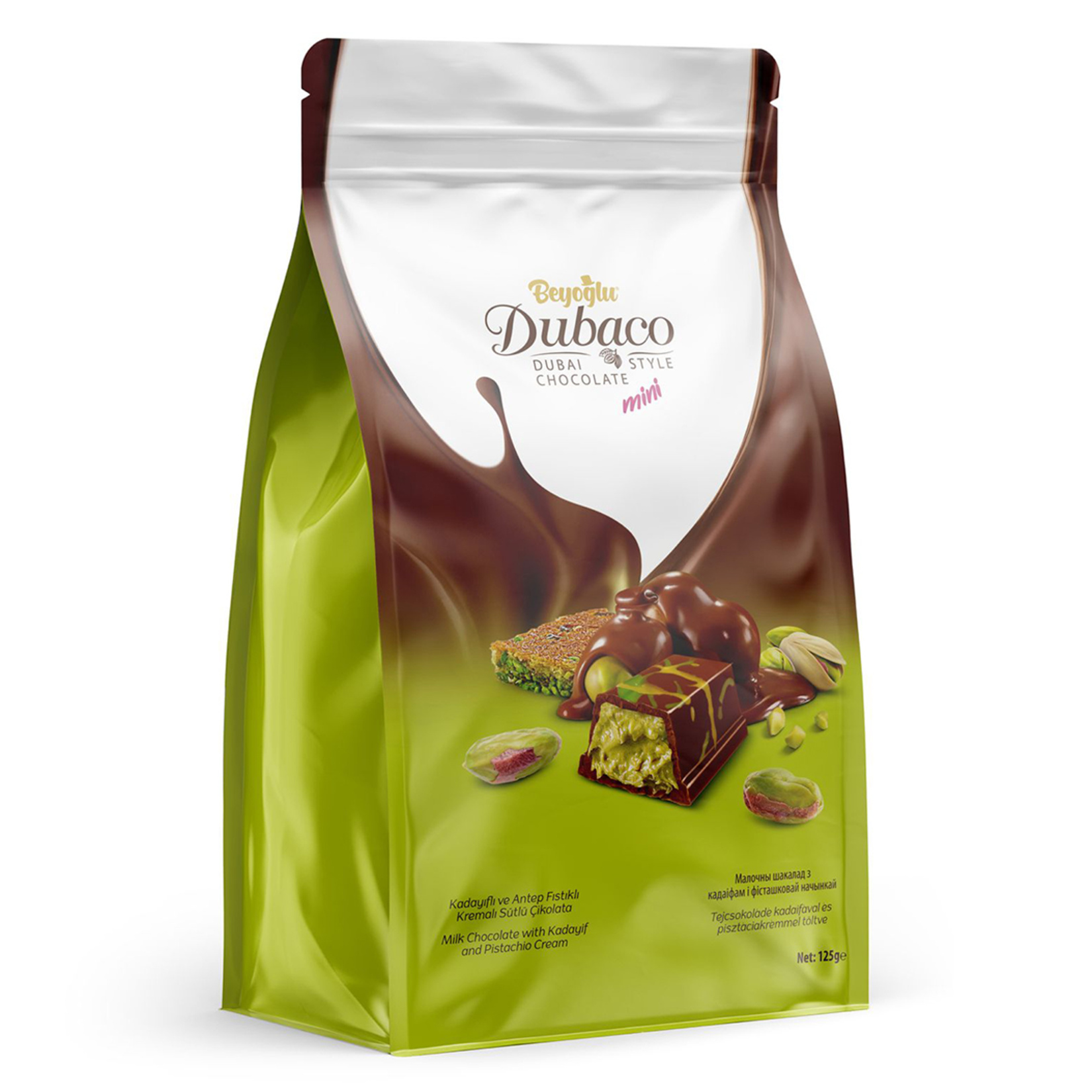Beyoğlu Dubaco Mini Kadayıflı Antep Fıstıklı Çikolata 125 G