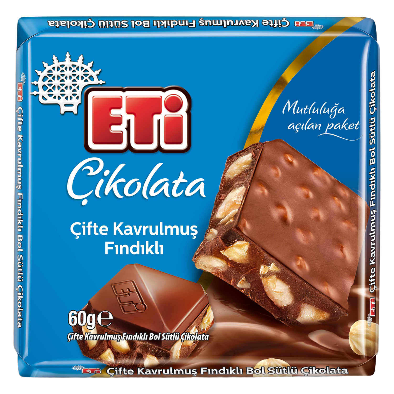 Eti Çikolata Bol Sütlü Fındıklı 60 G - Görsel 1