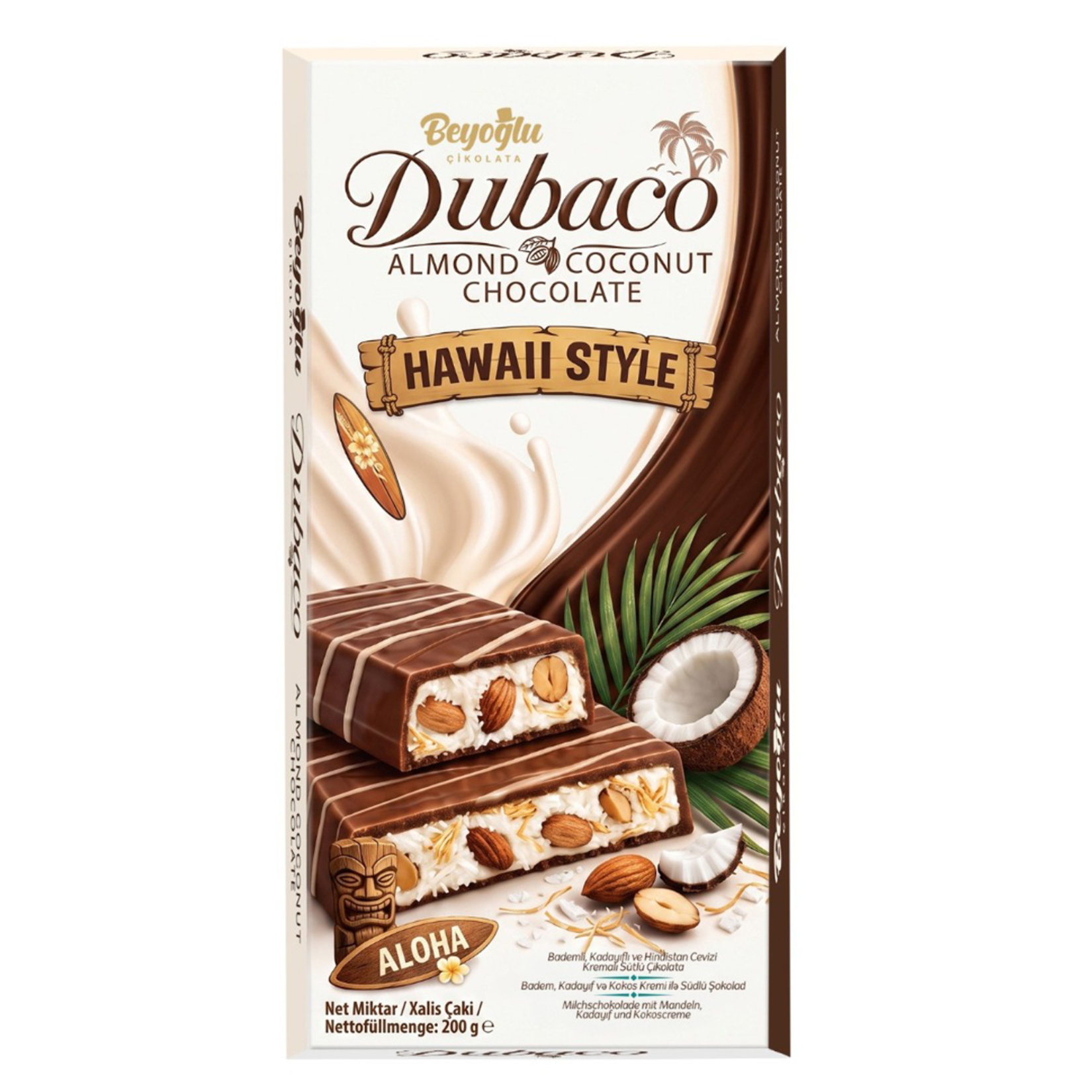 Beyoğlu Dubaco Hawaii Style Sütlü Çikolata 200 G