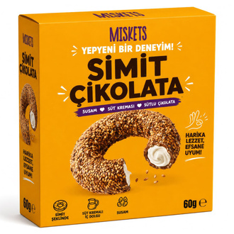 Miskets Simit Şekilli Susamlı Sütlü Çikolata 60 g