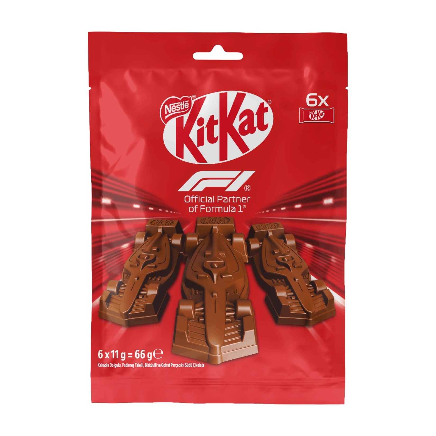 Nestle Kitkat F1 Araba Ikon Paket 6 x 11 G - Görsel 1