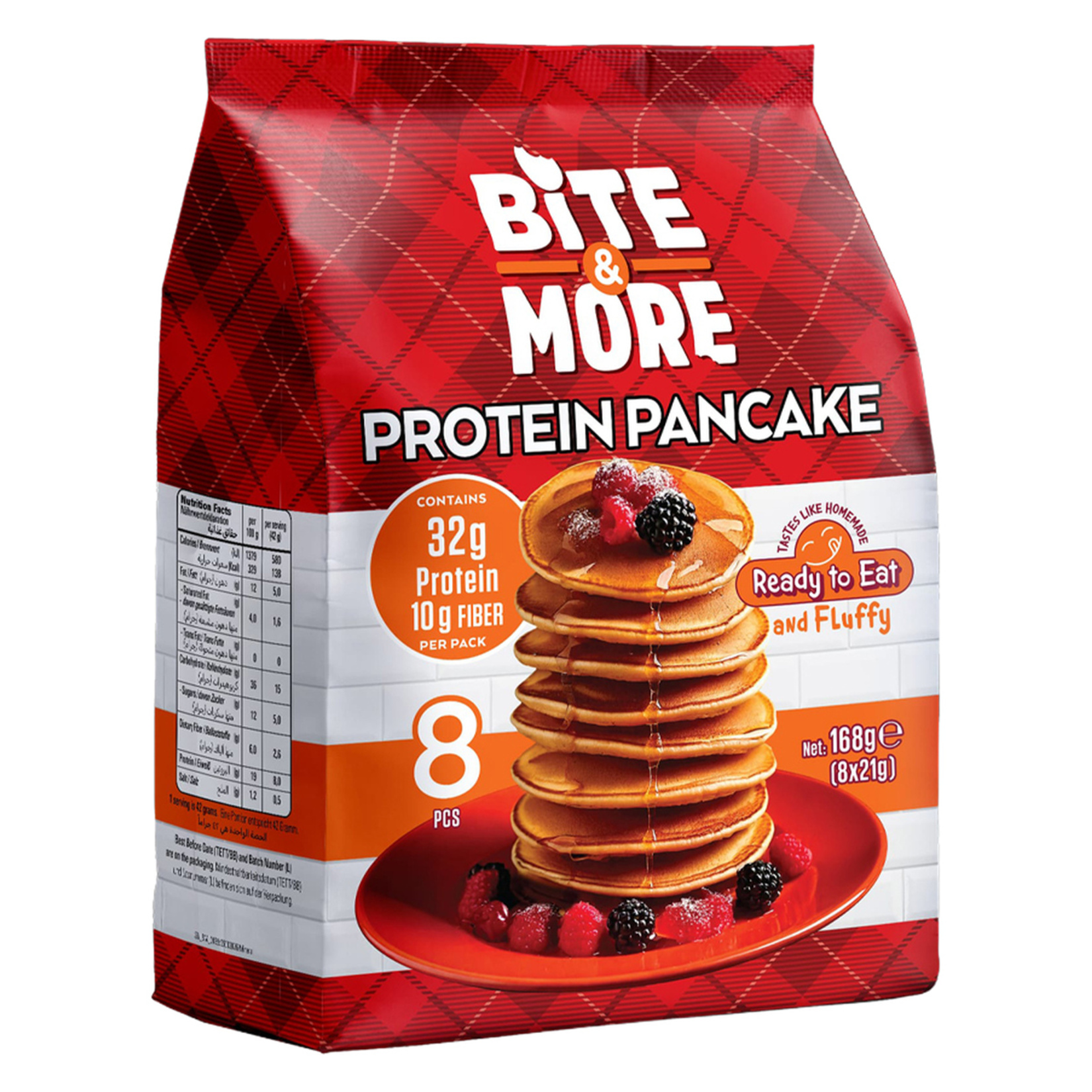 Bite & More Proteinli Sade Pankek 8 x 21 G