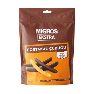 Migros Ektra Bitter Çikolata Kaplı Portakal Çubuğu 80 g
