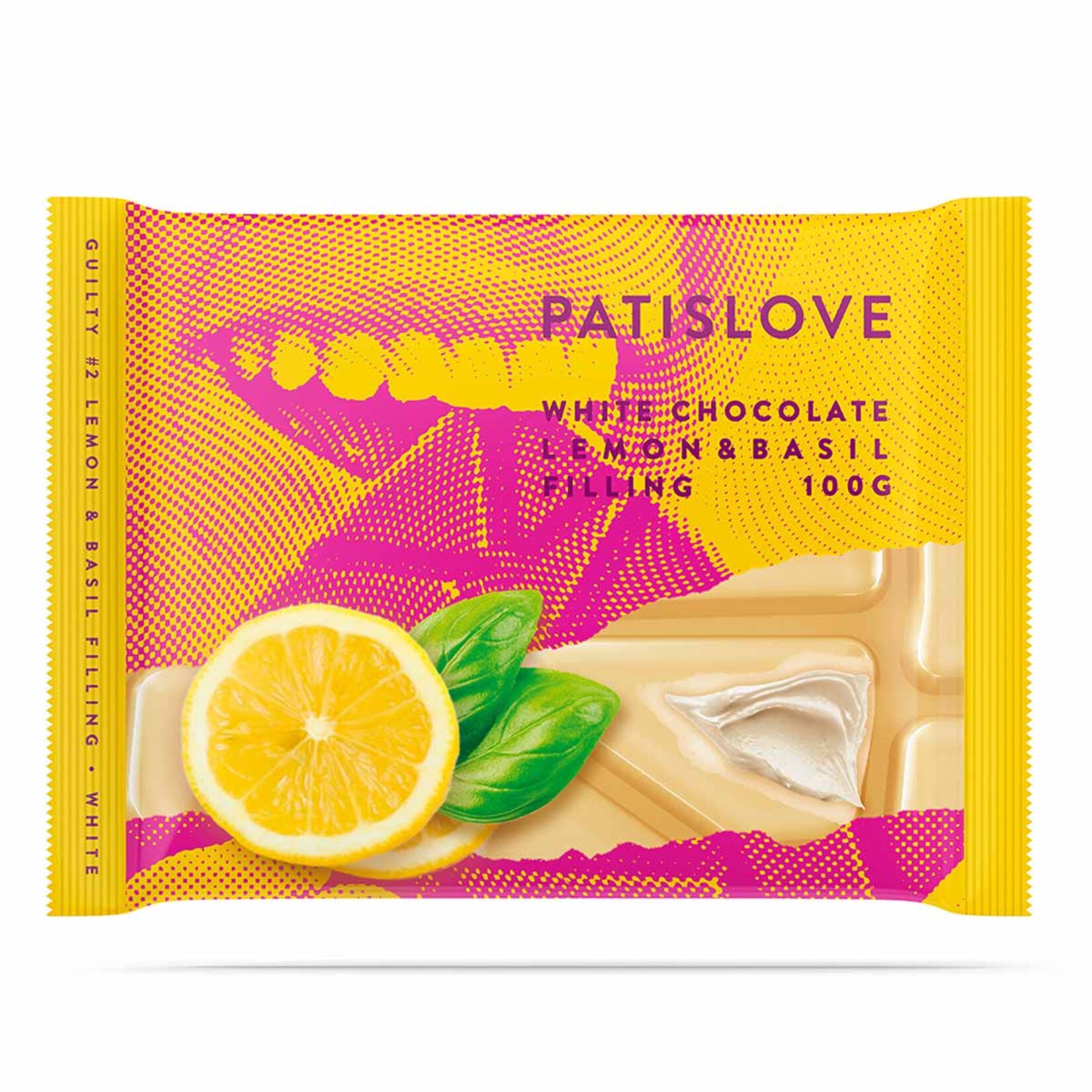 Patiswiss Guilty Limon&Fesleğen Dol.Beyaz Çikolata 100 G