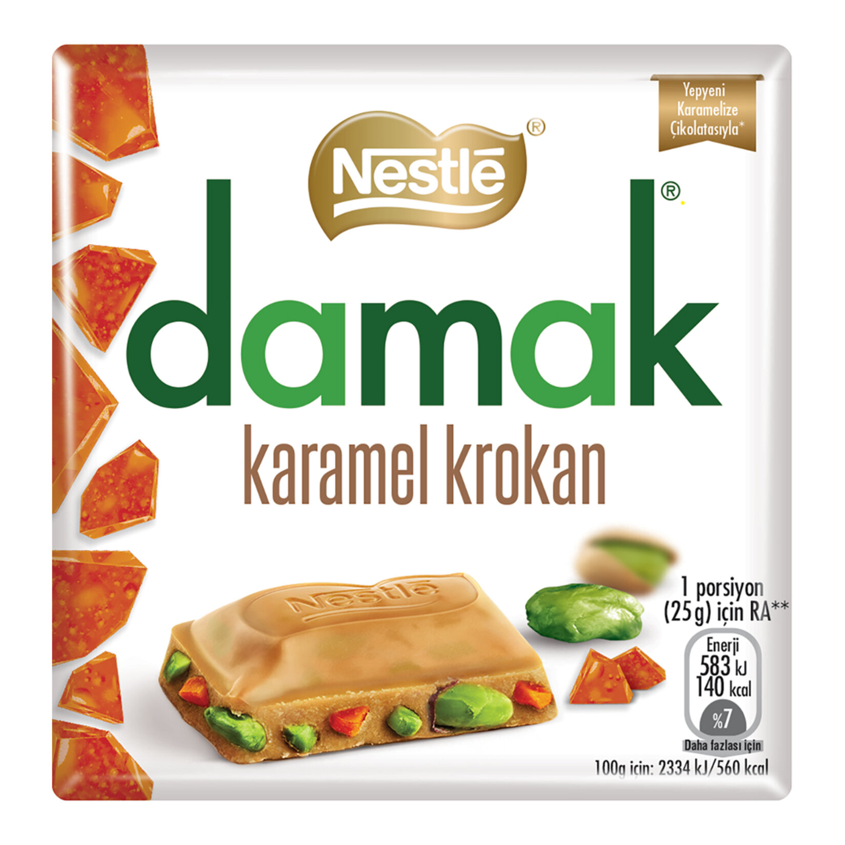 Nestle Damak Karamel Krokan Antep Fıstıklı 60 G - Görsel 1