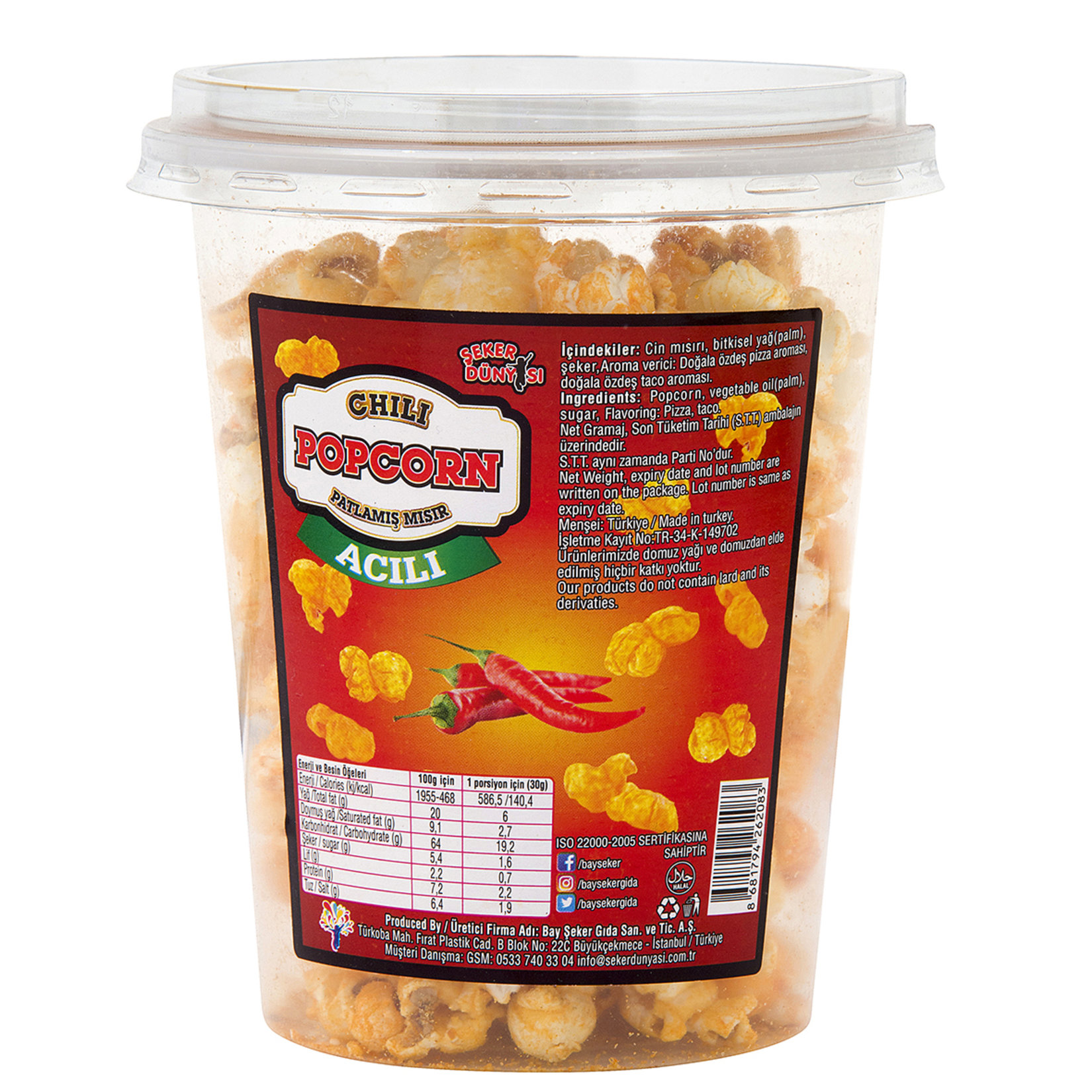 Şeker Dünyası Patlamış Mısır Acılı 36 G