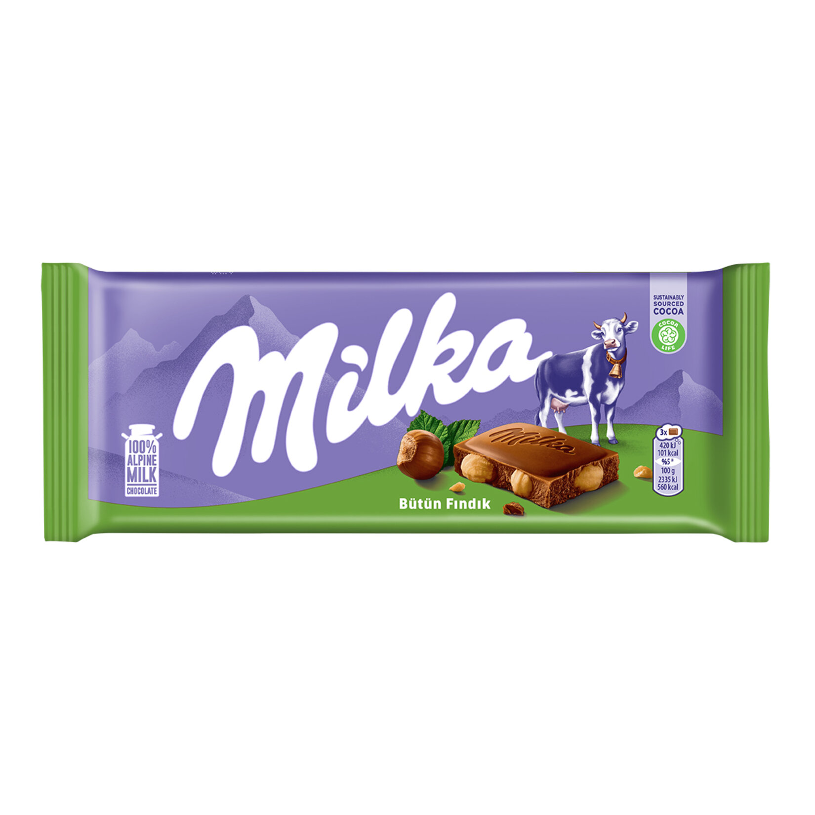 Milka Bütün Fındıklı Sütlü Çikolata 90 G