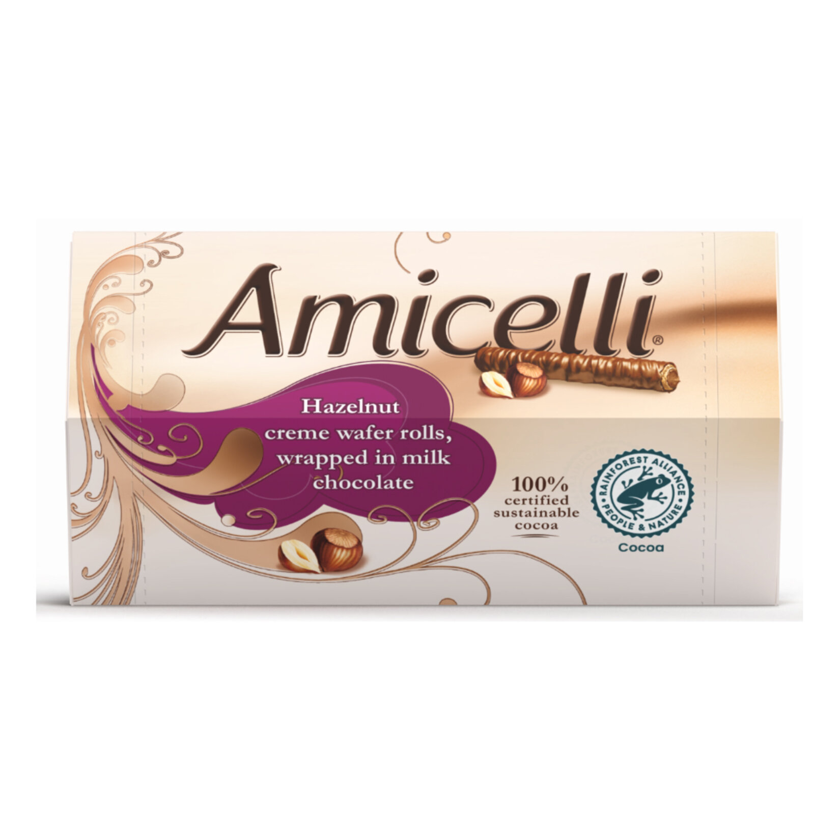 Ritter Amicelli Fındık Kremalı Dolgulu Rulo Gofret 150 G