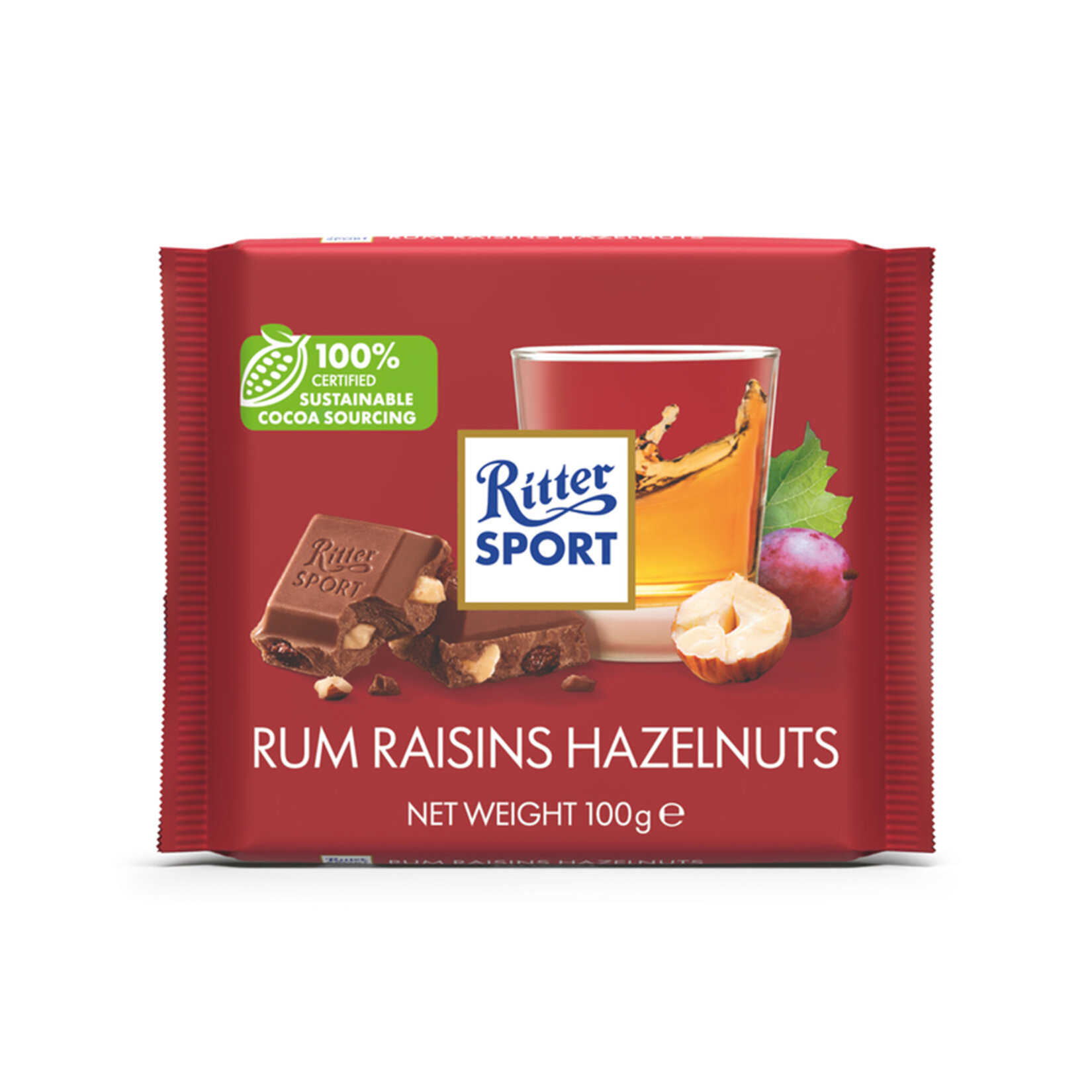 Ritter Sport Rum Raisin Hazelnut 100 G