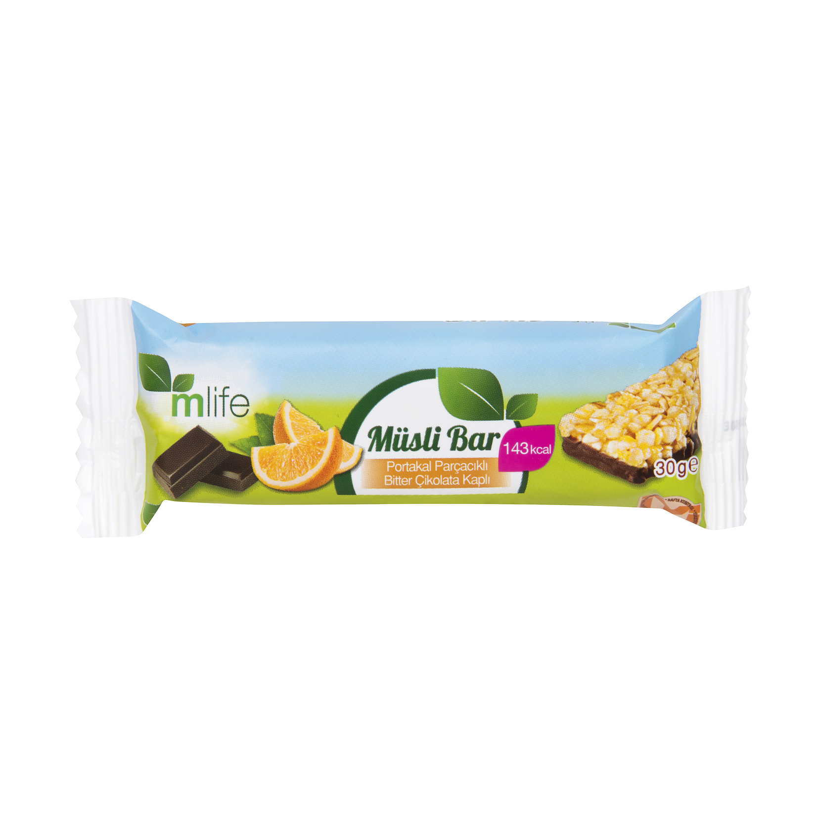 M Life Müsli Bar-Portakal P.Bitter Çikola 30 G