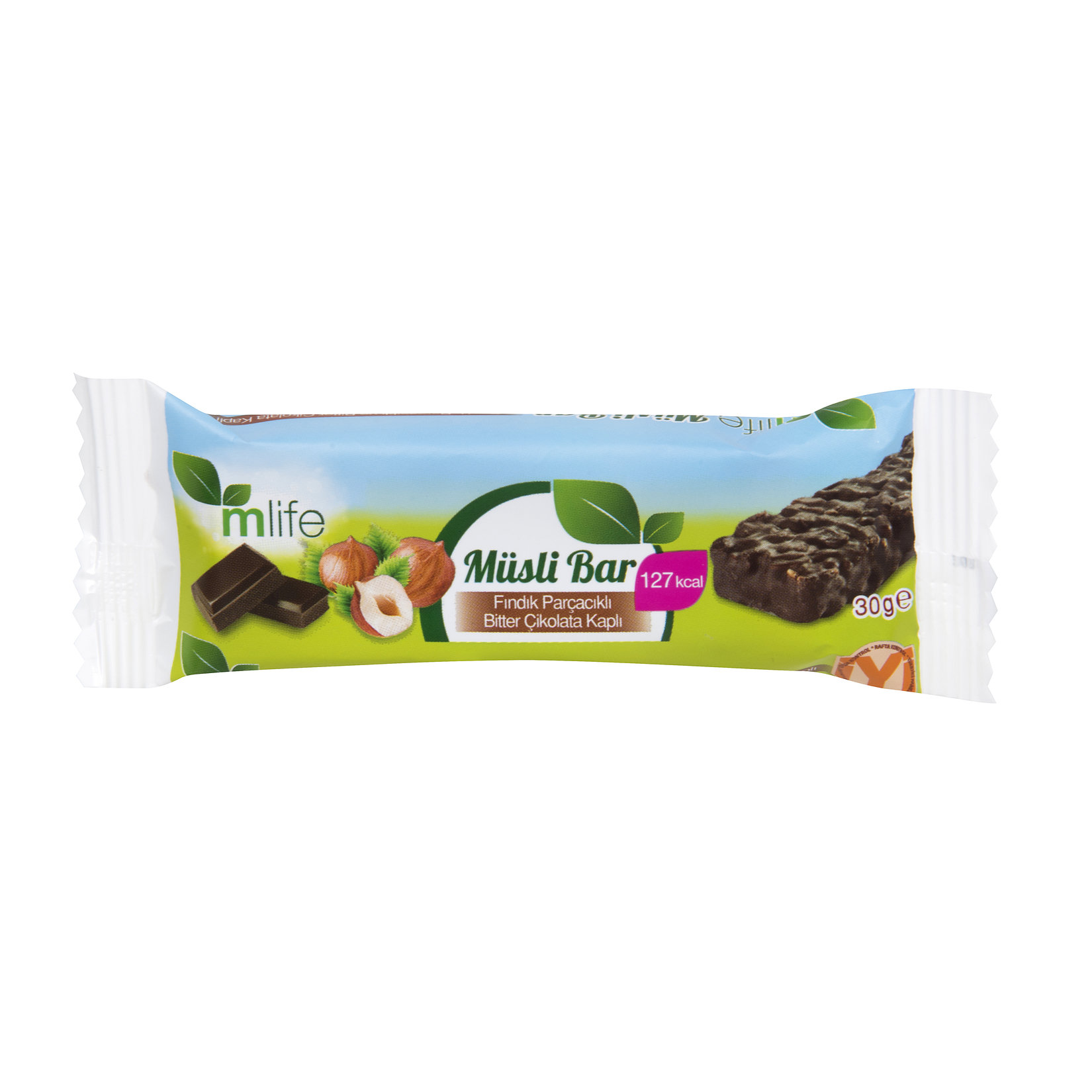 M Life Müsli Bar-Fındık P.Ibitter Çikolata 30 G