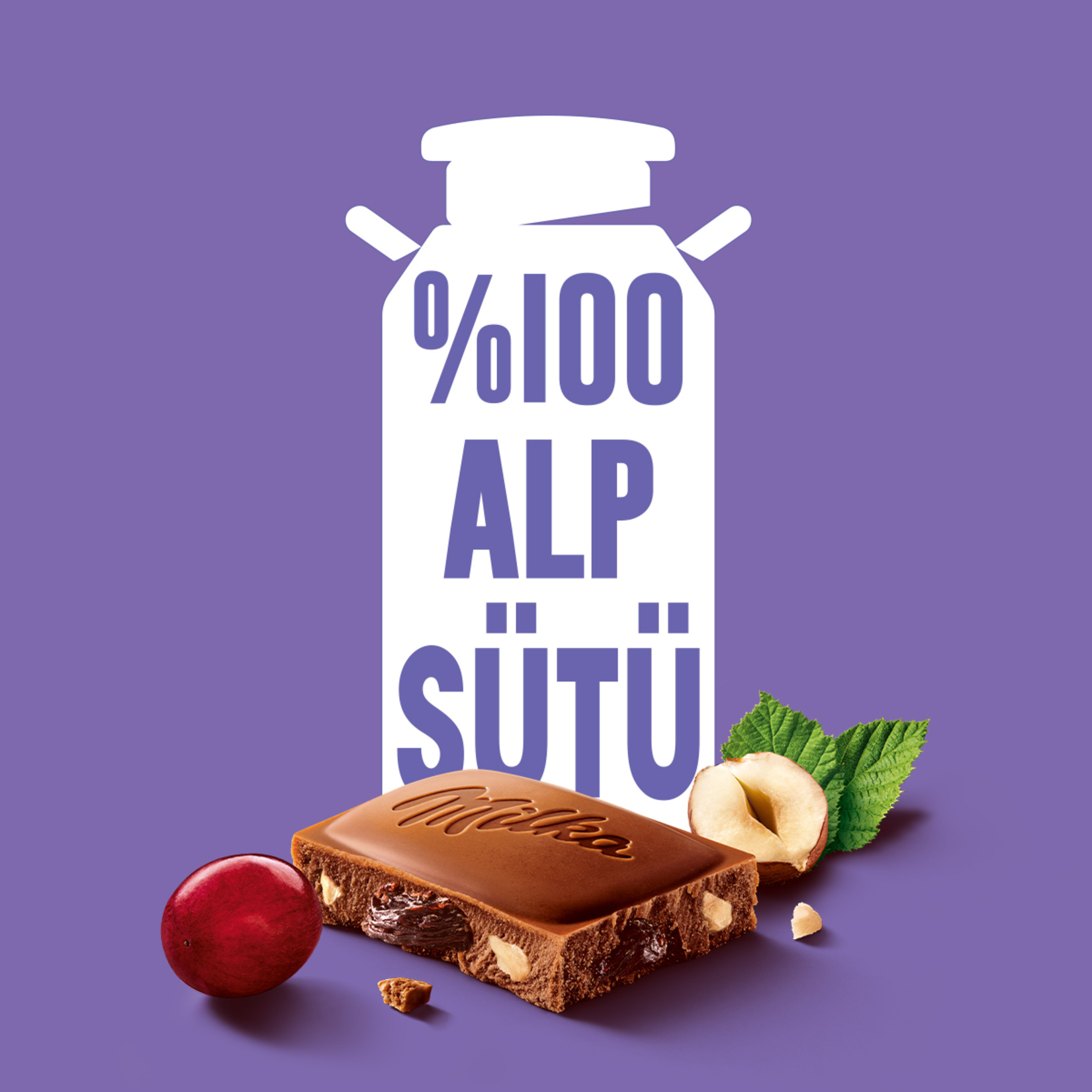 Milka Üzümlü Fındıklı Çikolata 80 G - Görsel 6