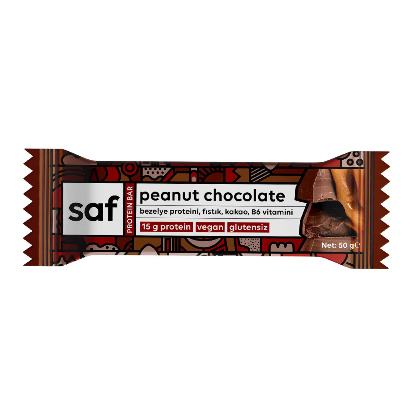 Saf Peanut Chocolate Protein Bar 50 G